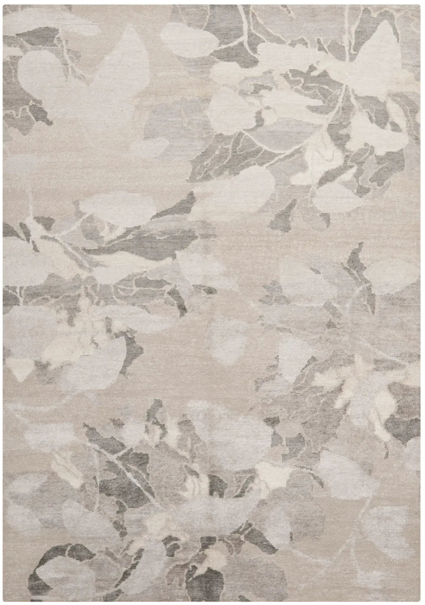 Tibetan Abstract Floral Hand-Knotted Rug