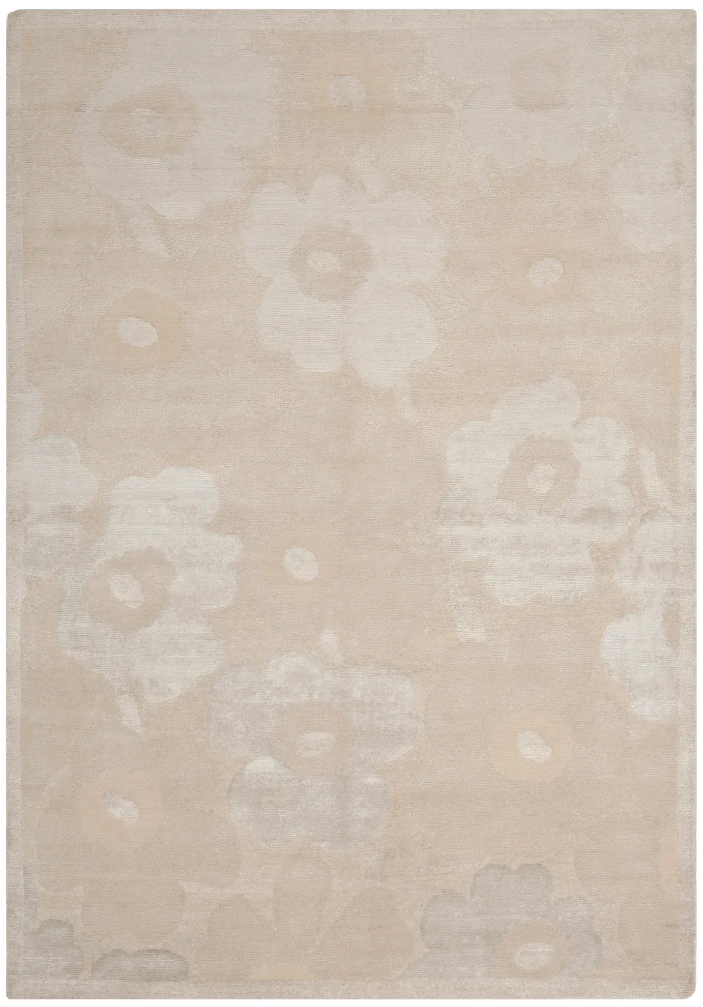 Tibetan Scandinavian Oversized Floral Hand-Knotted Rug
