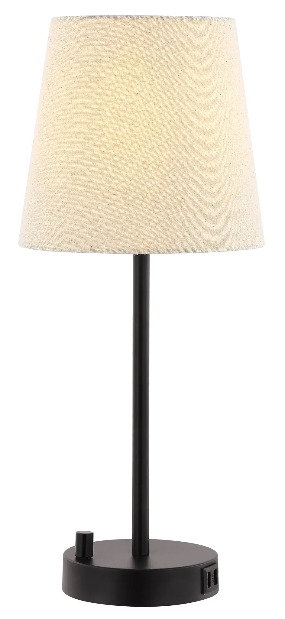 Fowley, 18.75 Inch, Black, Iron Table Lamp W/ Usb Port