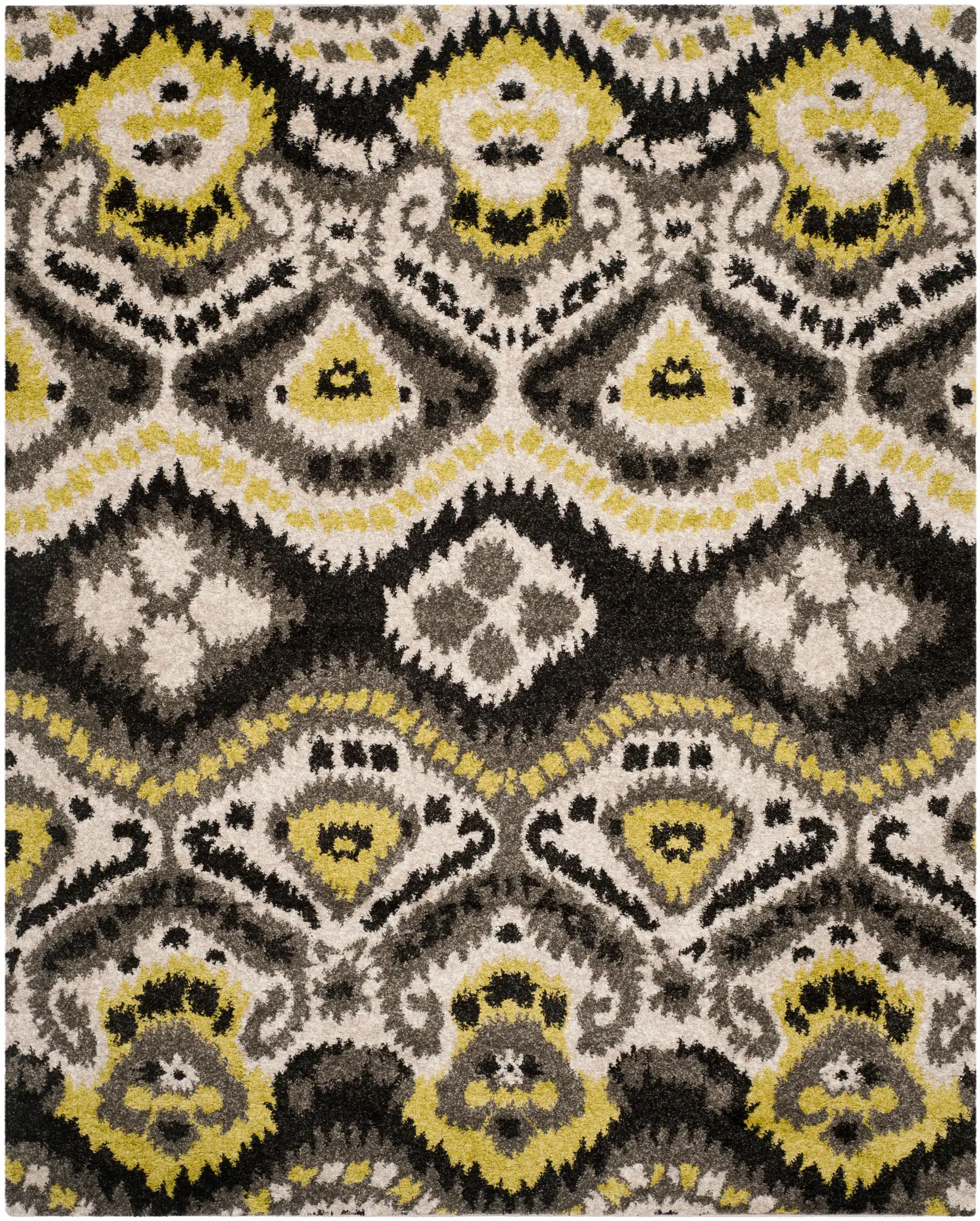 Tibetan Ikat Diamond Shag Rug