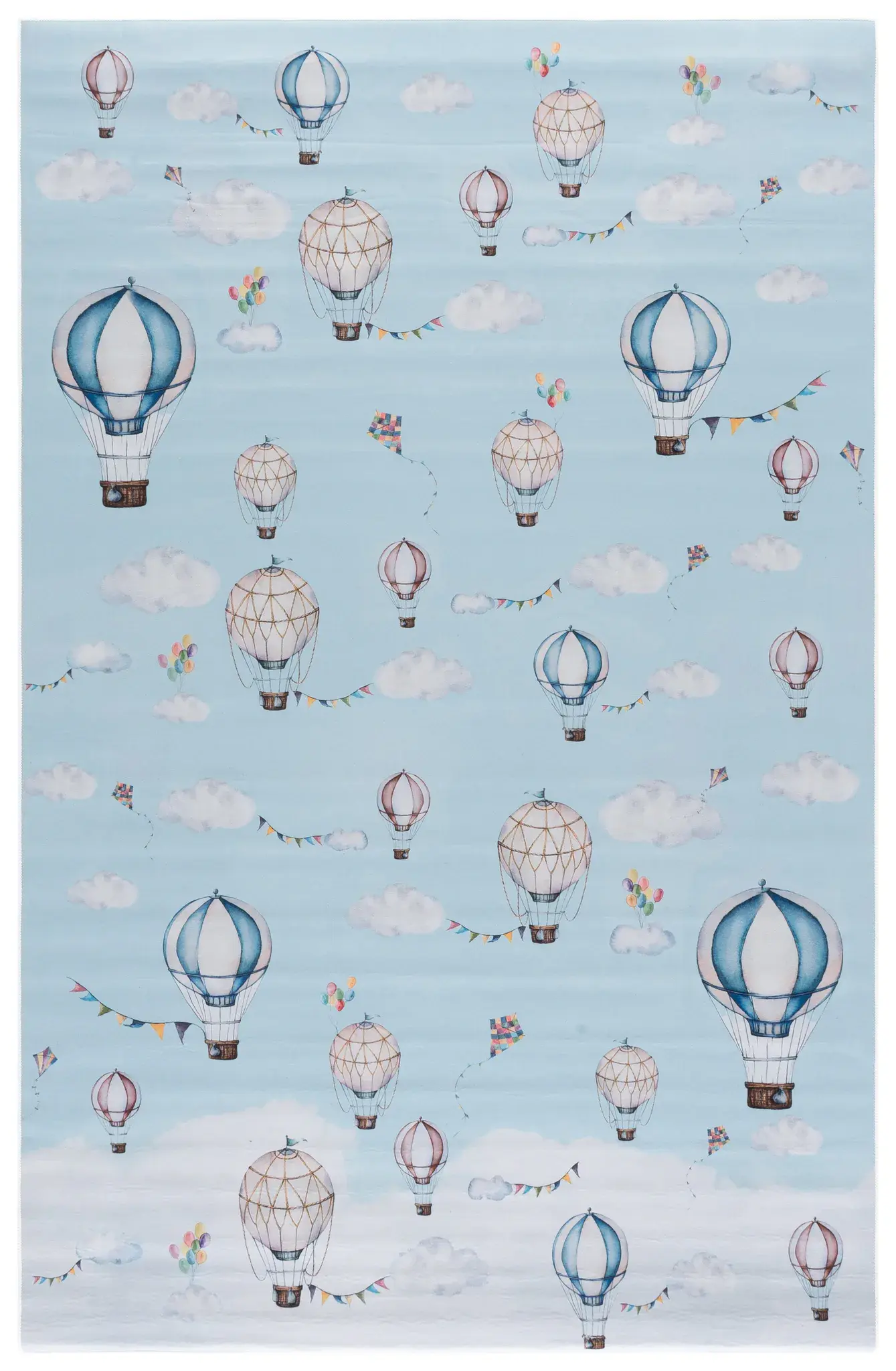 Tacoma Kids Hot Air Balloon Washable Rug