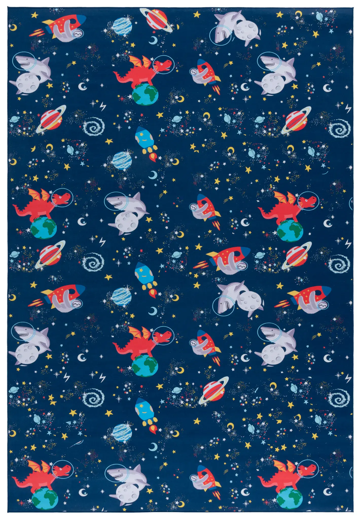 Tacoma Kids Outer Space Washable Rug
