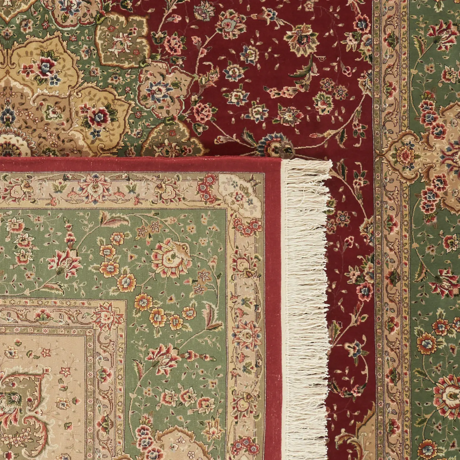 Tabriz Floral Ornate Scroll Rug