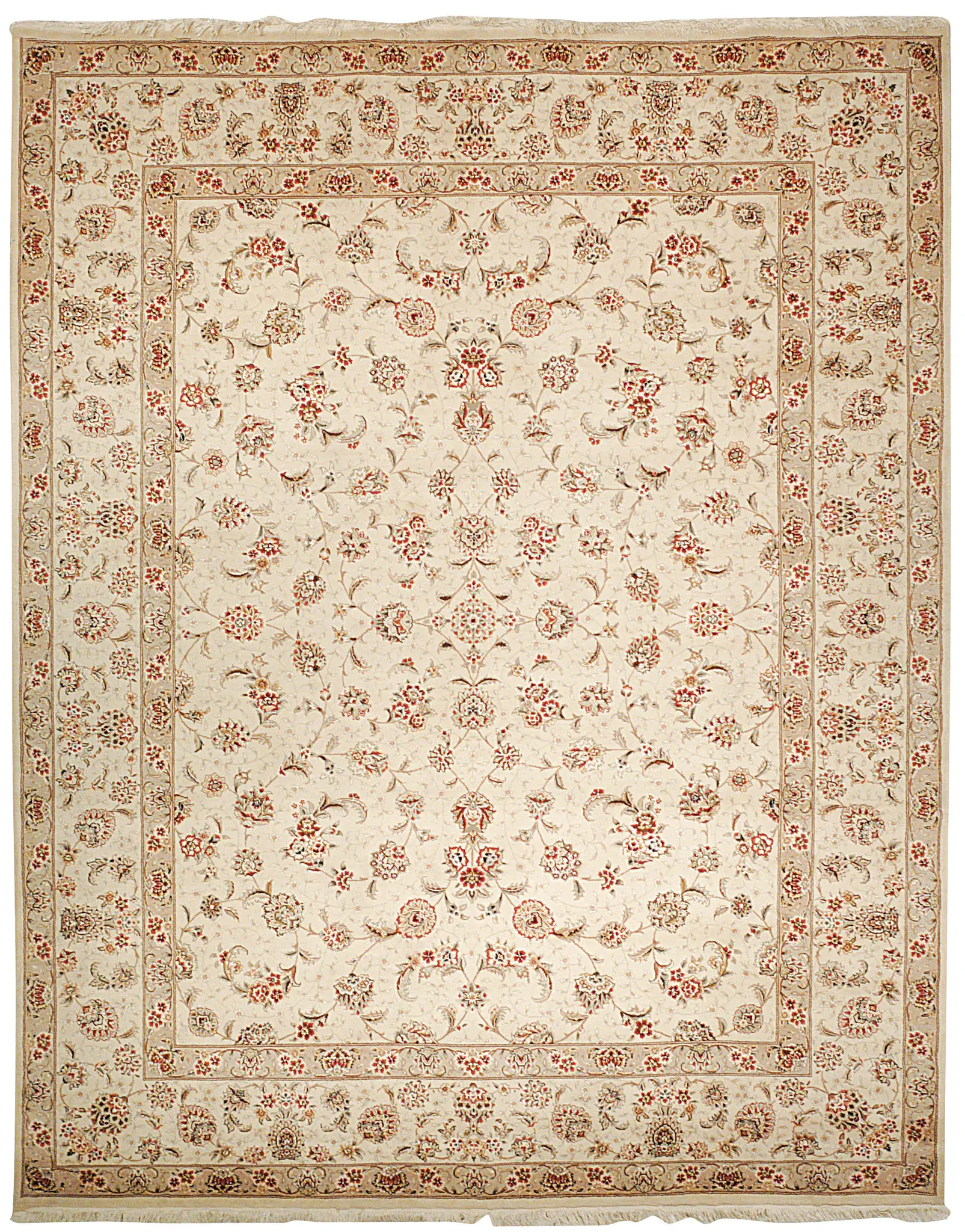Tabriz Floral Arabesque Bordered Rug