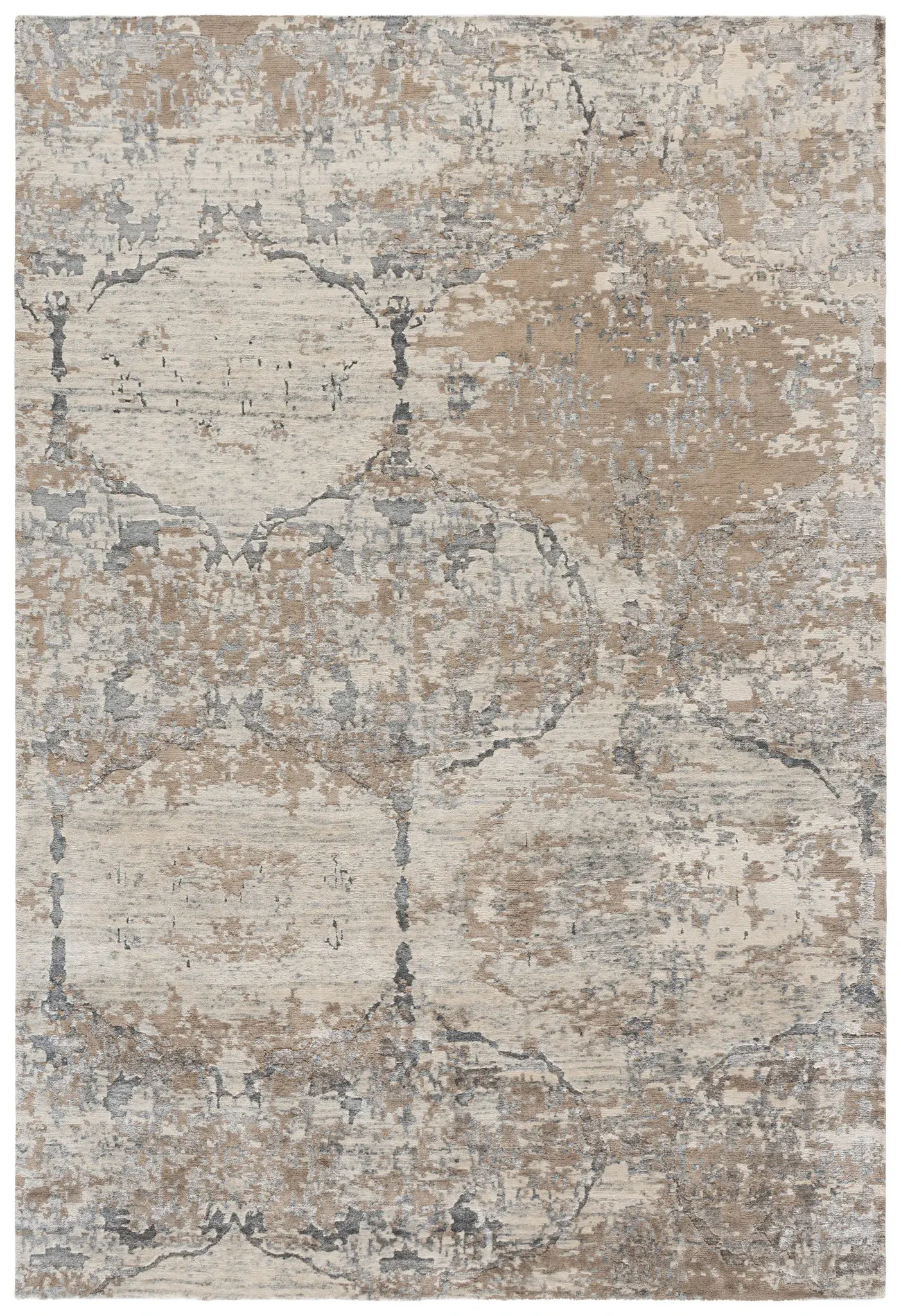 Tiffany Calista Eroded Ogee Hand-Knotted Rug