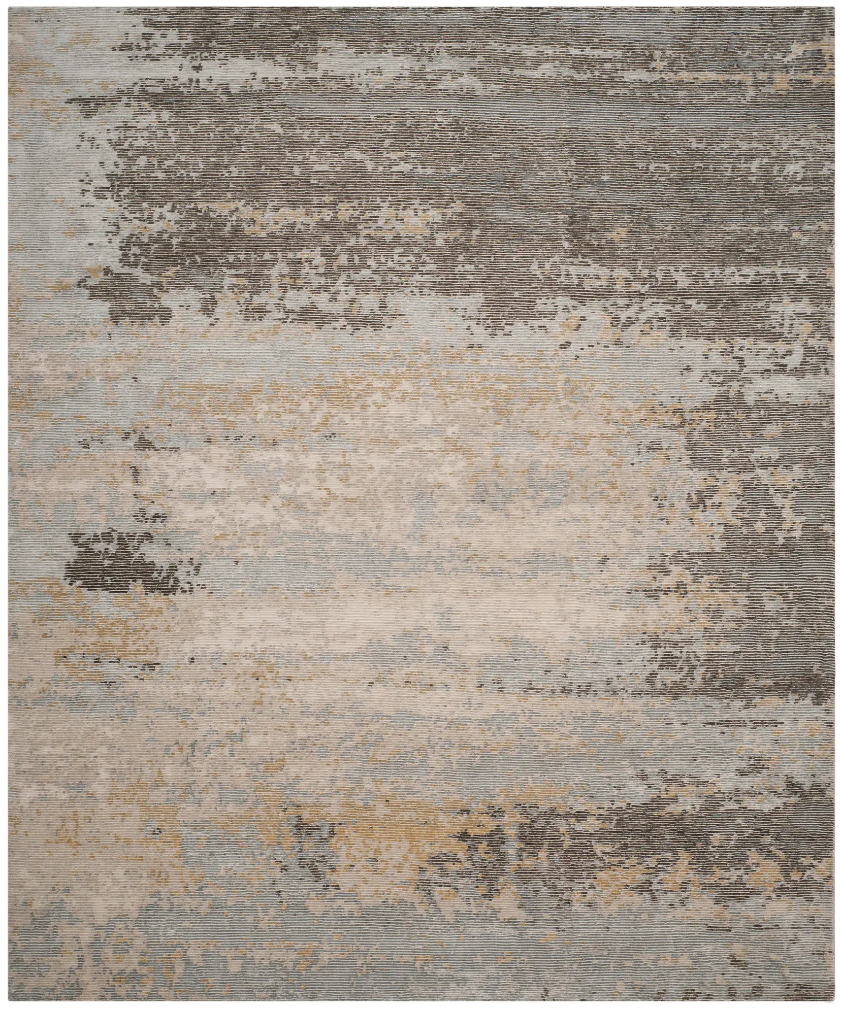 Tiffany Abstract Striated Hand-Knotted Rug