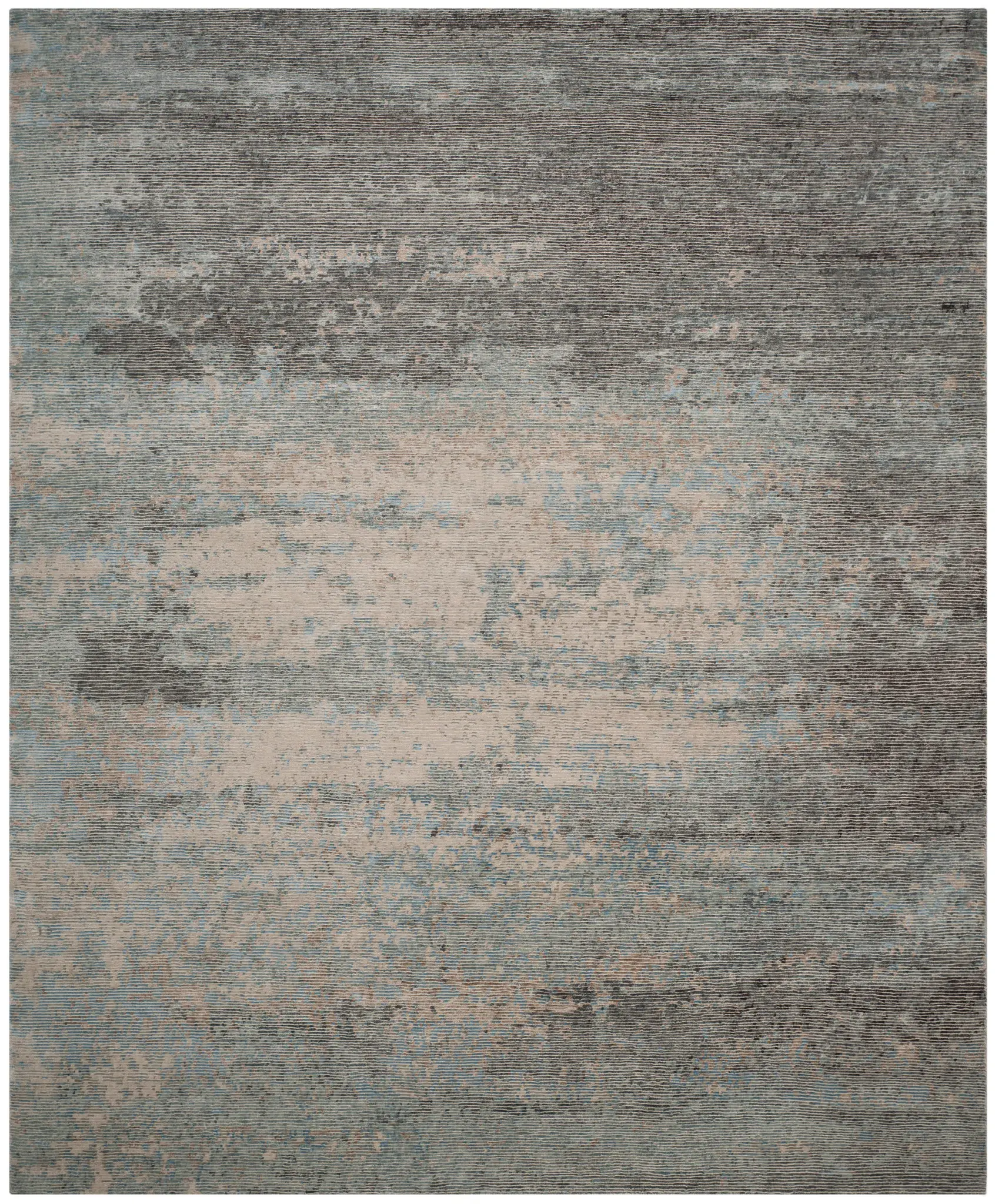 Tiffany Abstract Striated Hand-Knotted Rug