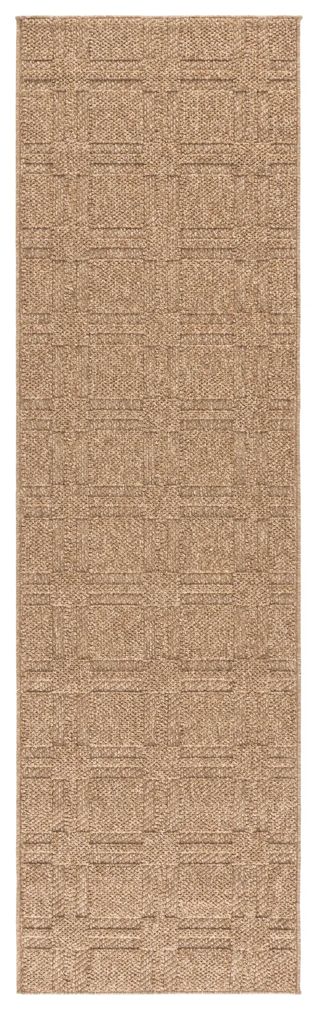 Texture Faux Sisal Grid Plaid Rug