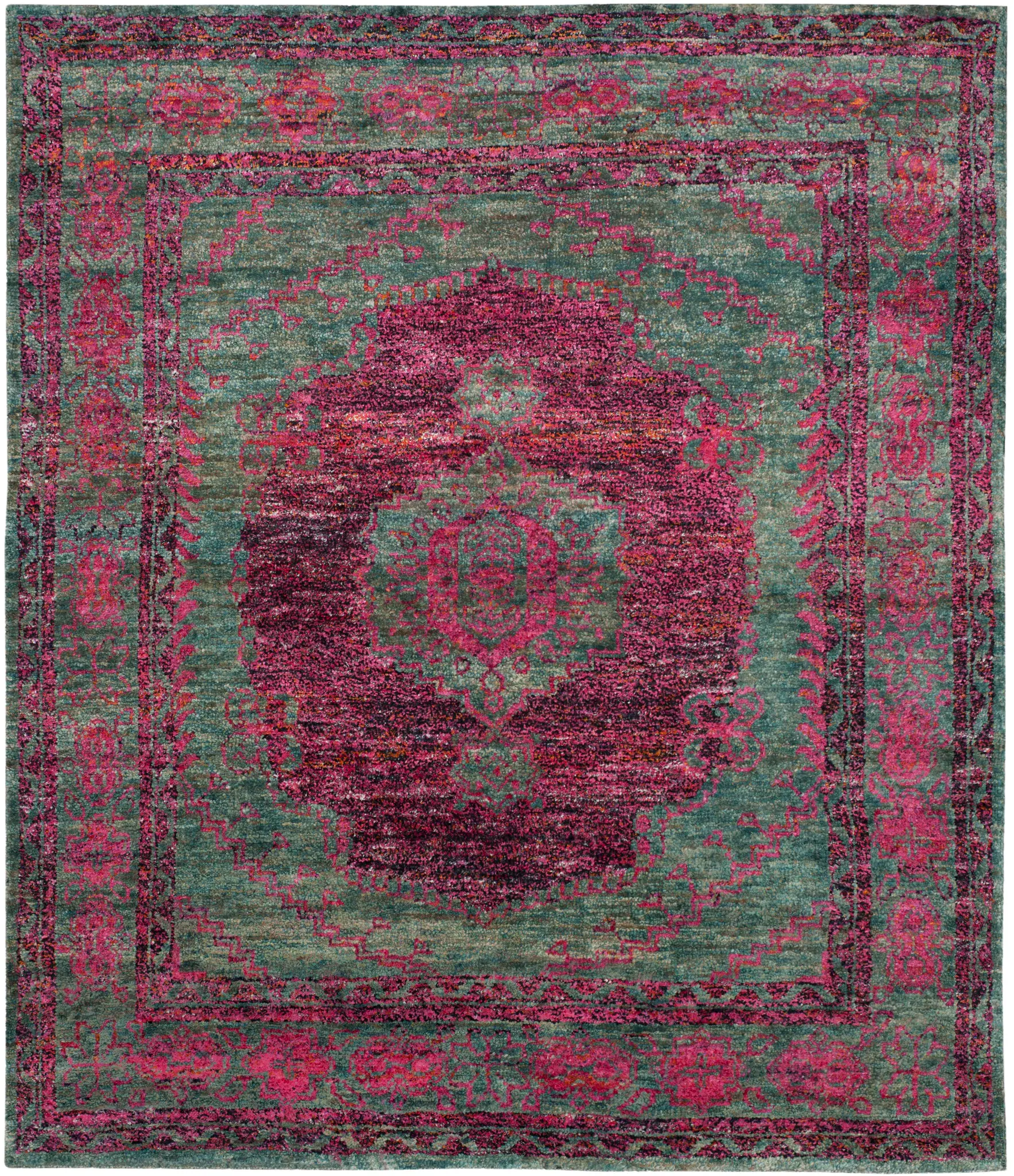 Tangier Traditional Medallion Hand-Knotted Rug