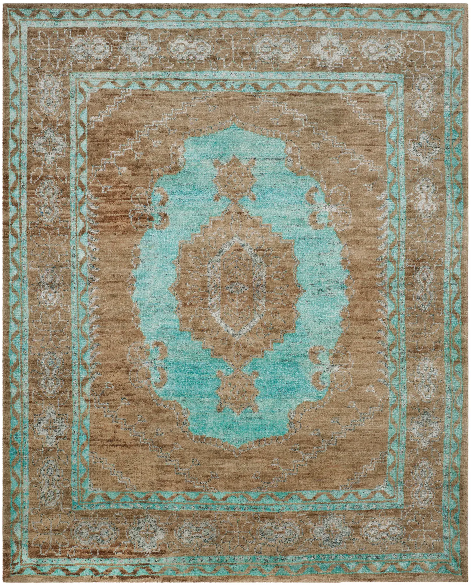 Tangier Traditional Medallion Hand-Knotted Rug