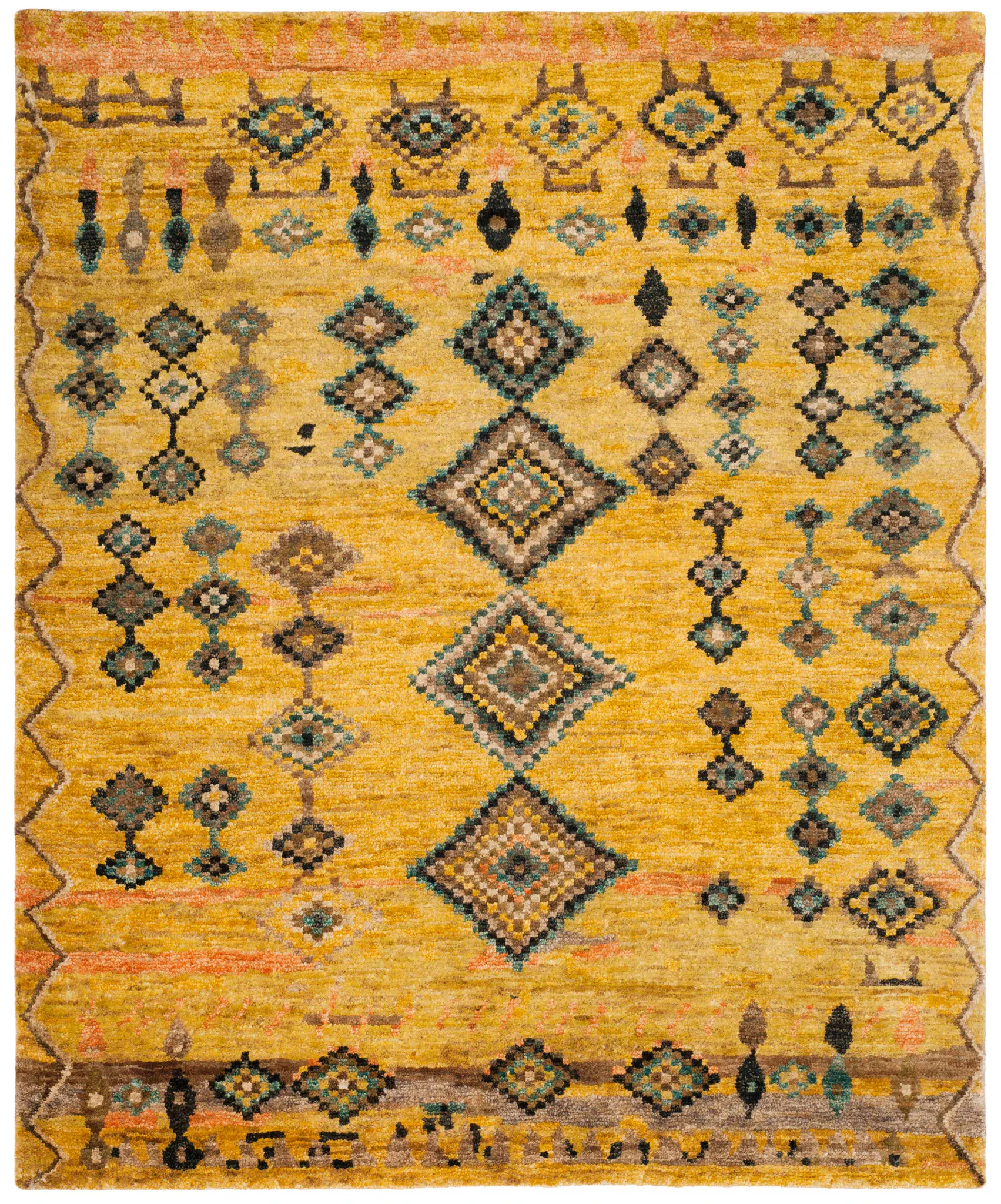 Tangier Diamond Column Hand-Knotted Rug