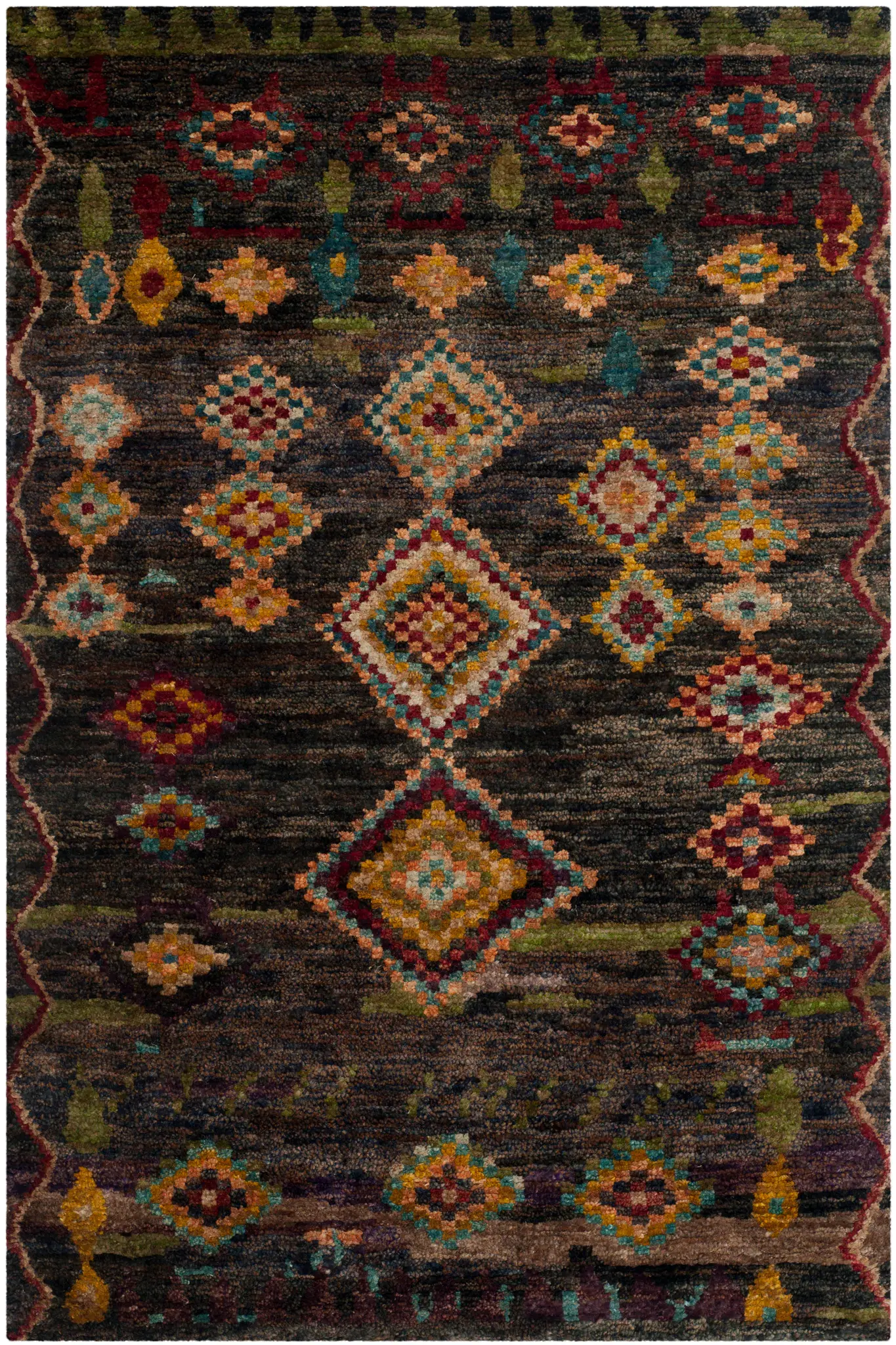 Tangier Diamond Column Hand-Knotted Rug