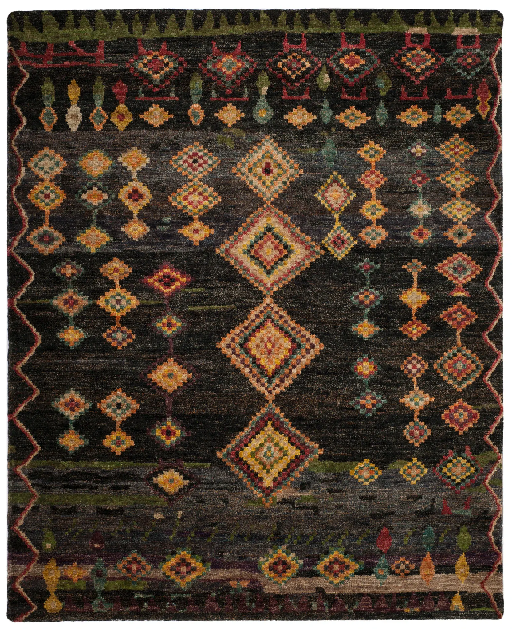 Tangier Diamond Column Hand-Knotted Rug