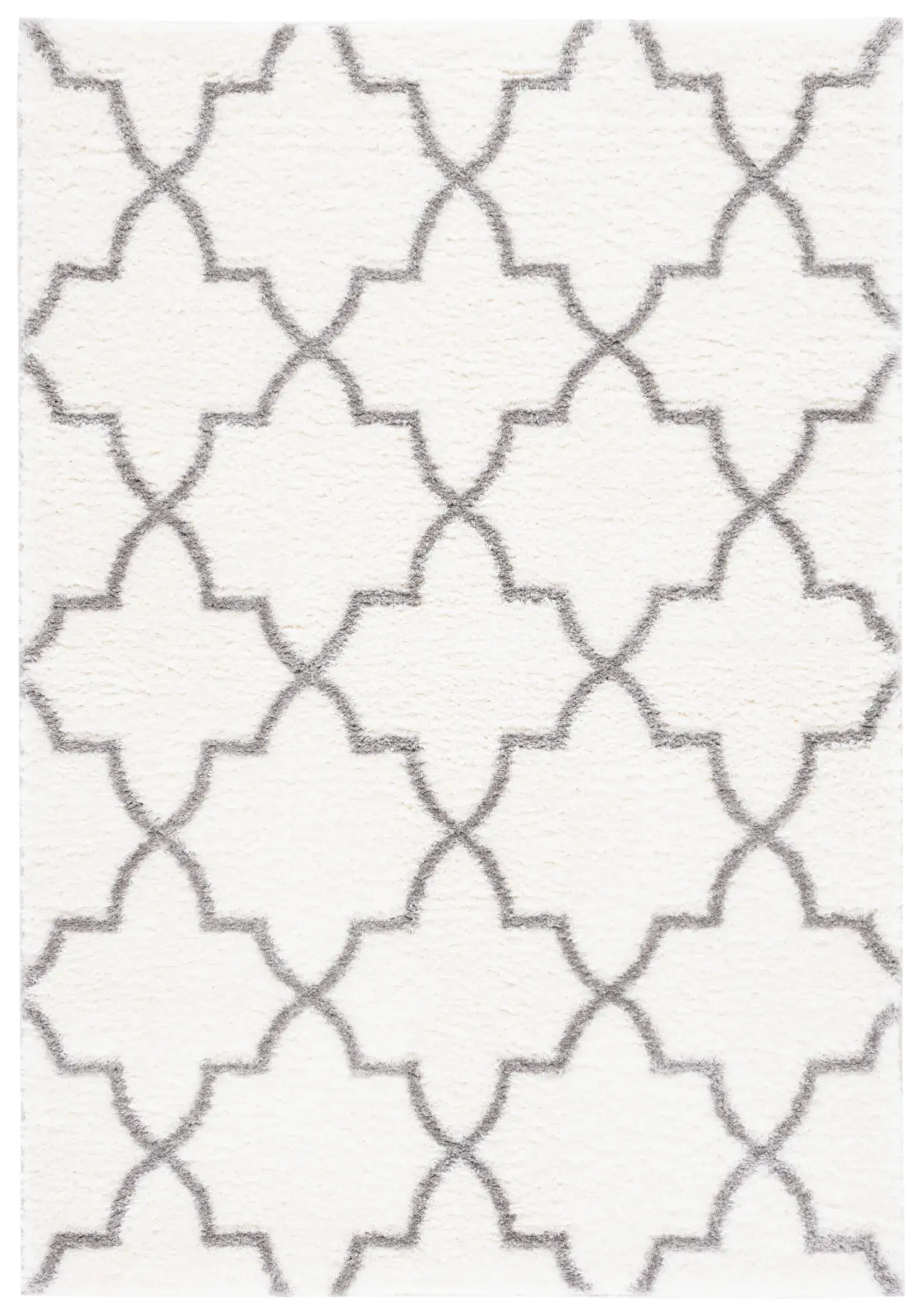 Tahoe Quatrefoil Trellis Shag Rug