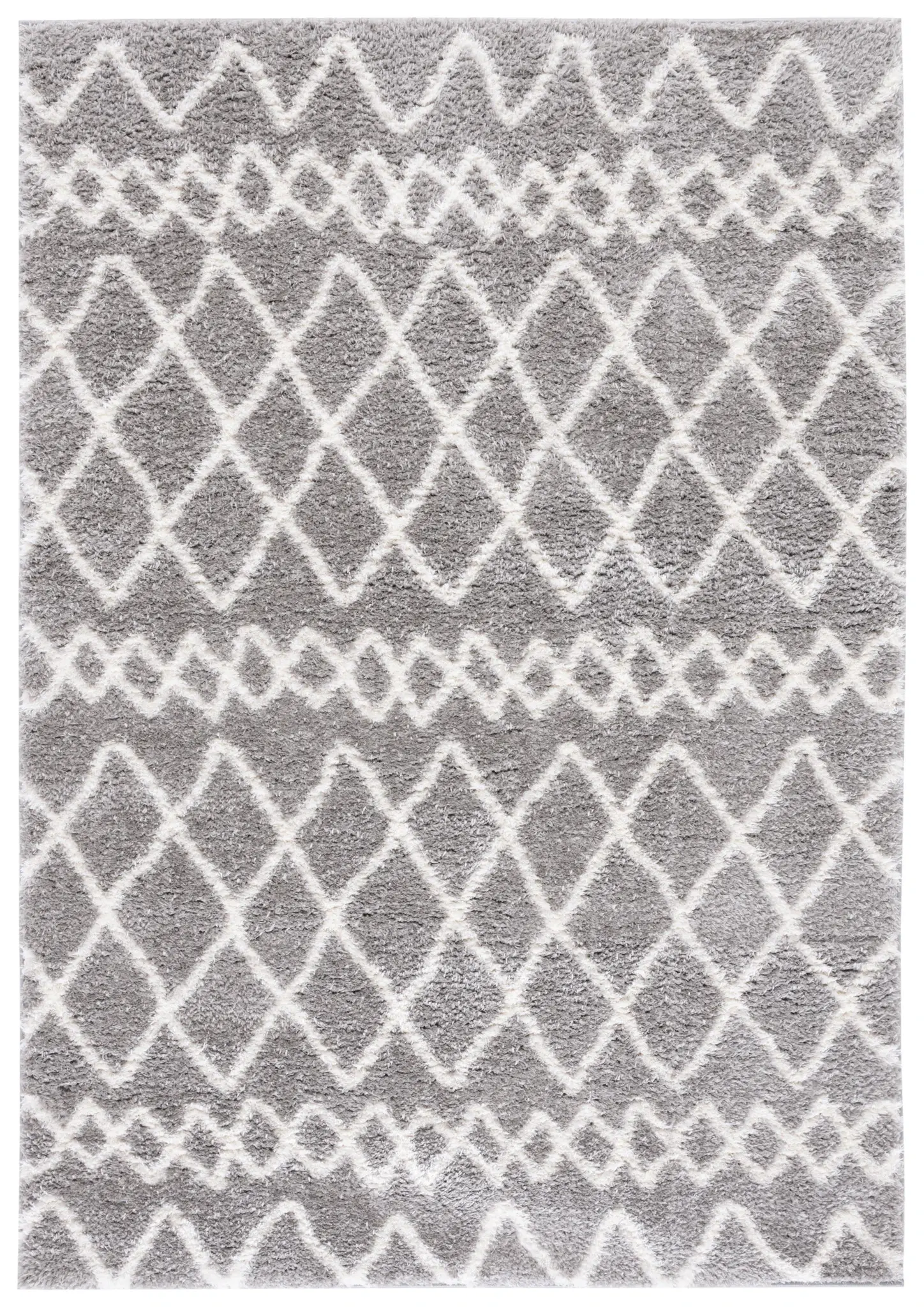 Tahoe Banded Zigzag Trellis Shag Rug