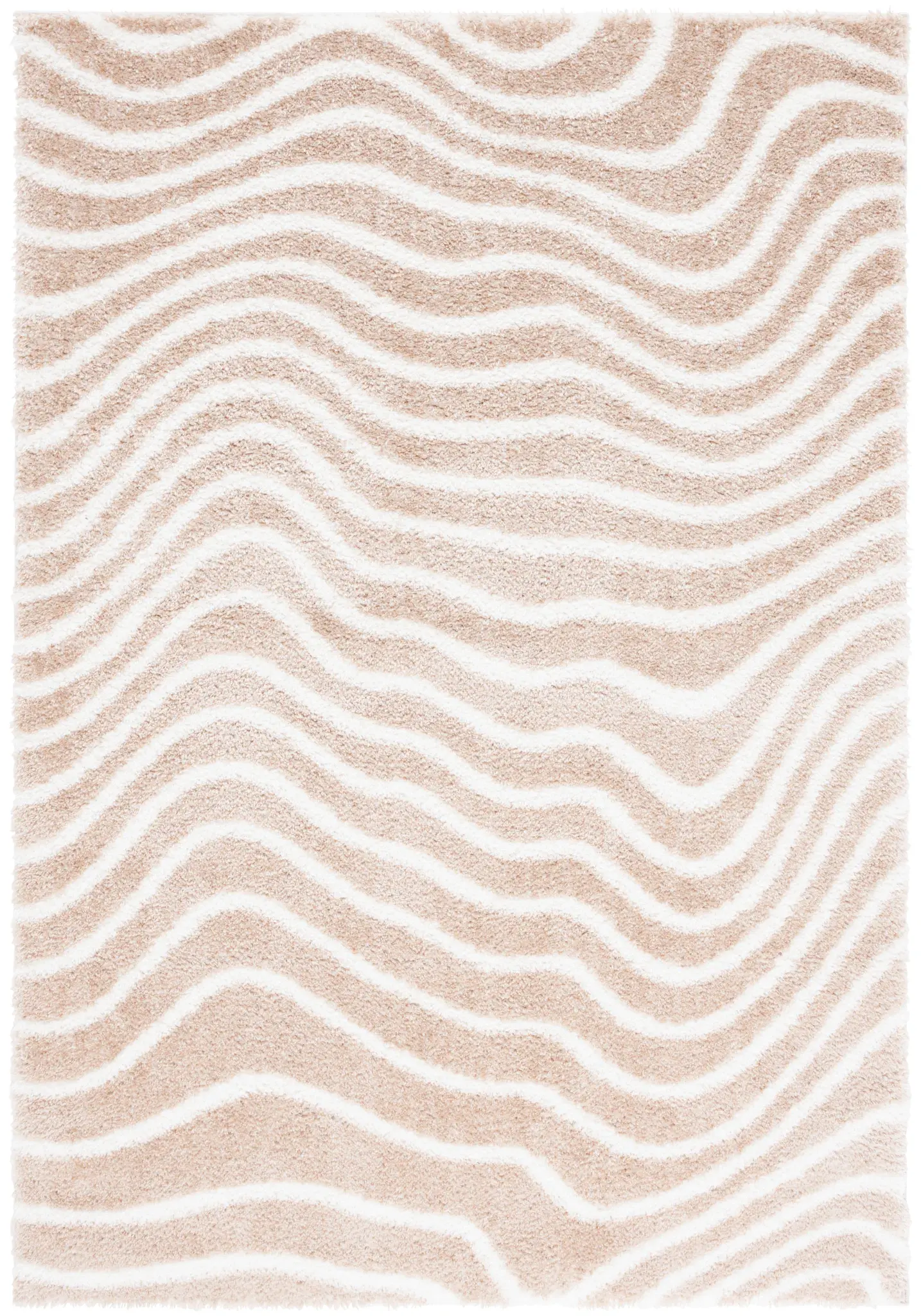 Tahoe Wavy Stripe Shag Rug