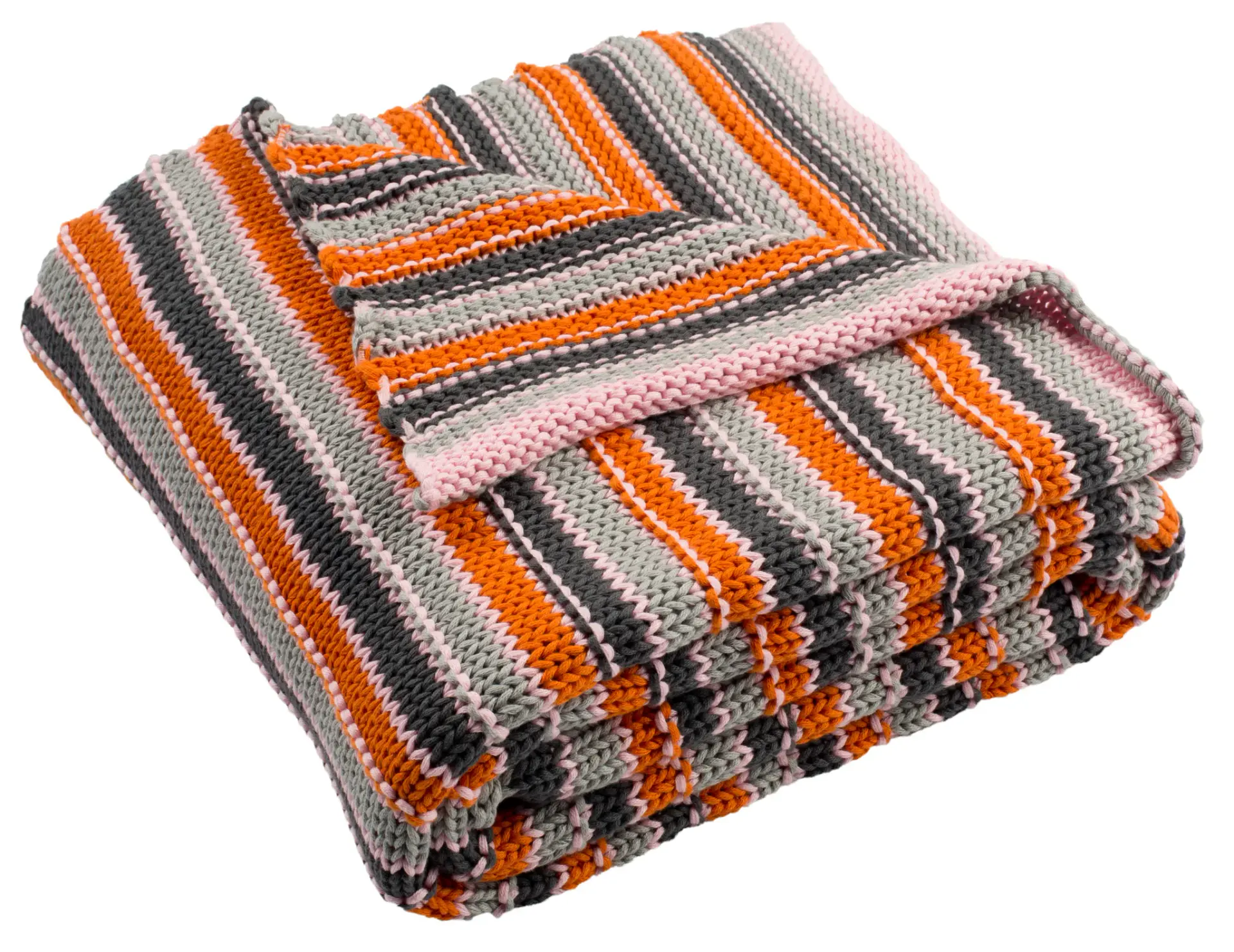 Candy Stripe Knit Throw