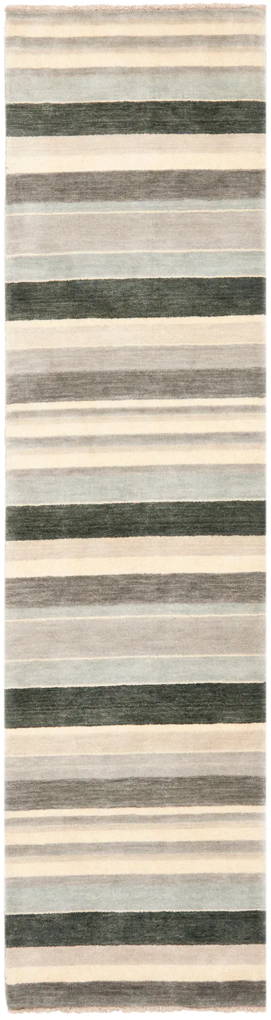 Tibetan Modern Striped Hand-Loomed Wool Rug