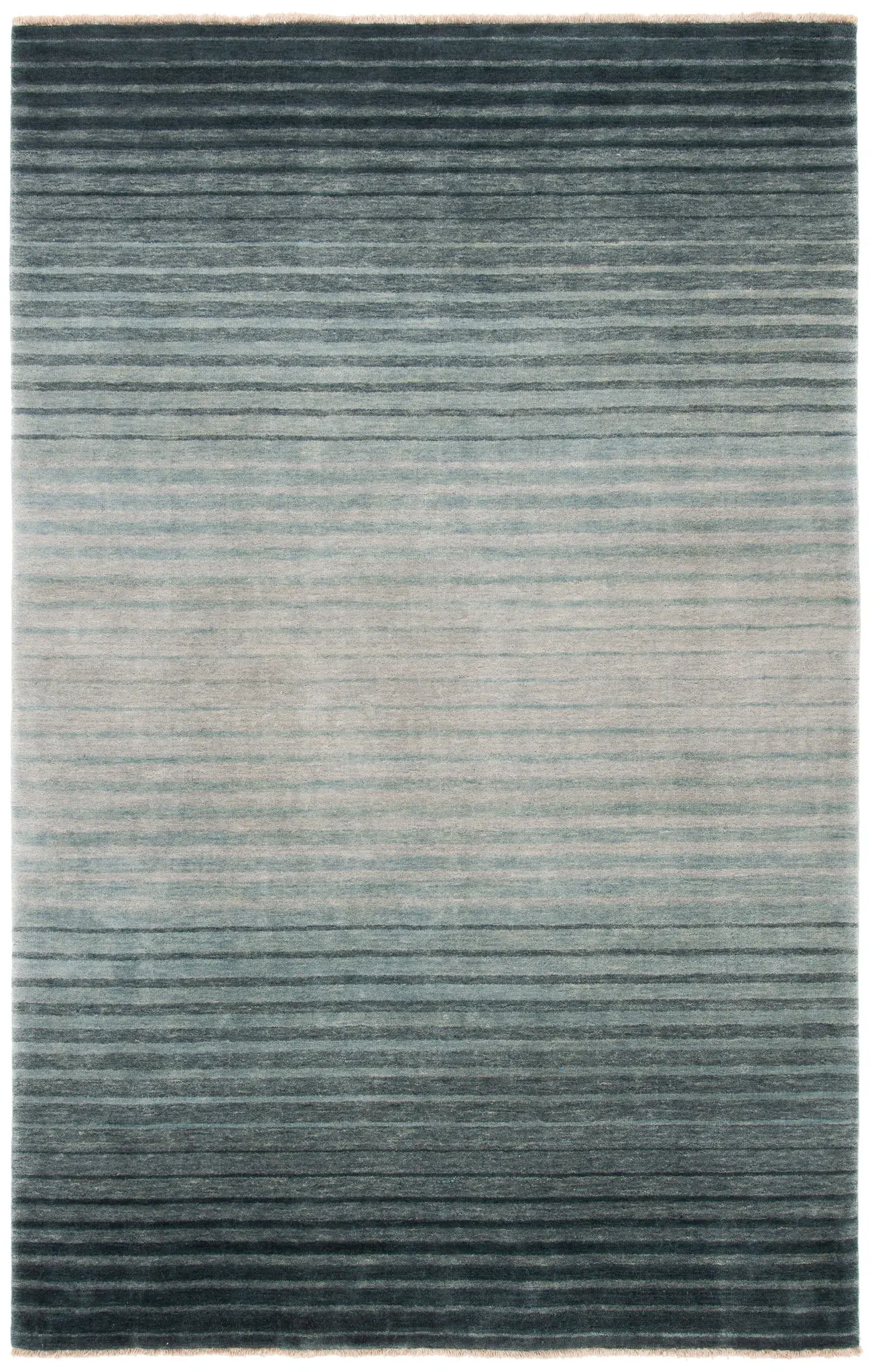 Tibetan Fading Stripe Hand-Loomed Wool Rug