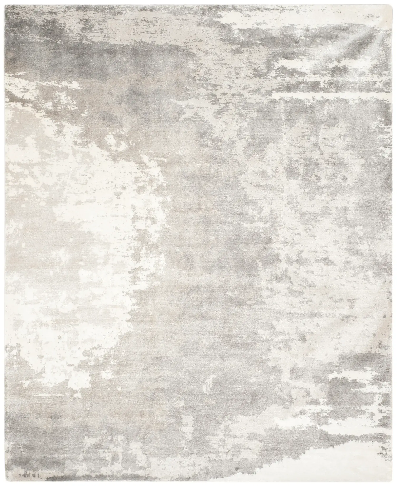 Tibetan Faded Abstract Hand-Loomed Viscose Rug