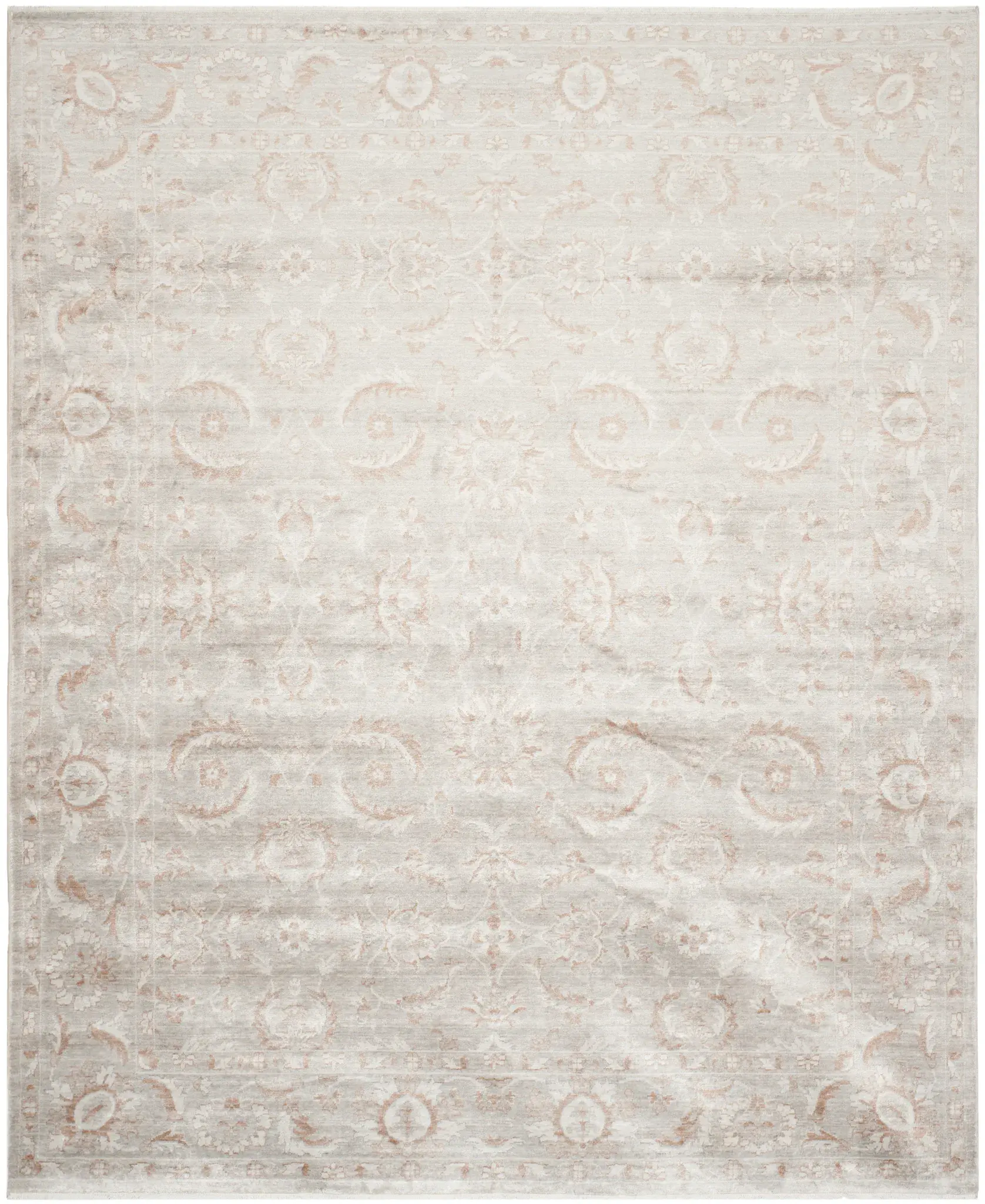 Tibetan Floral Vine Hand-Loomed Viscose Rug