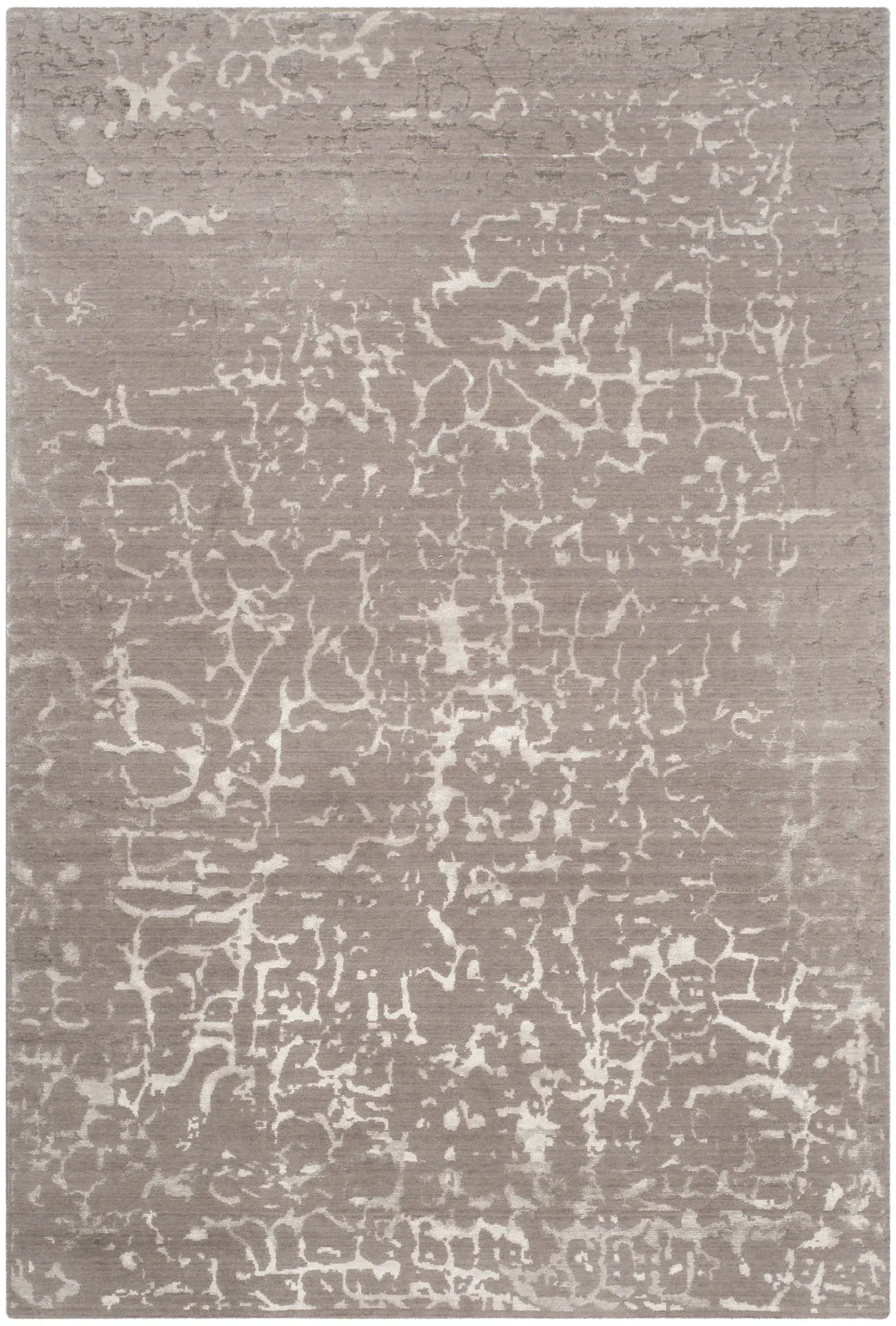 Tibetan Crackled Abstract Hand-Loomed Viscose Rug