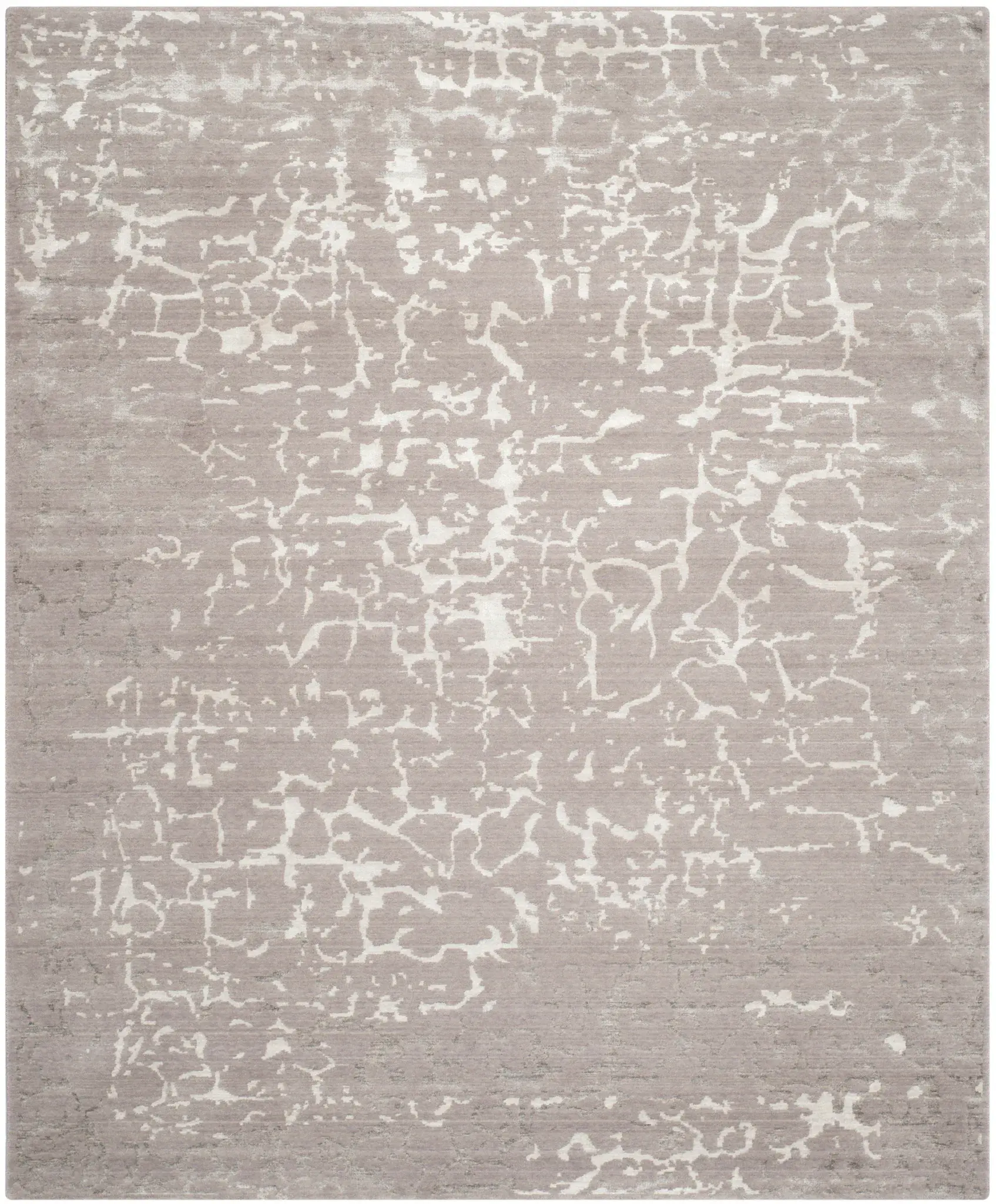 Tibetan Crackled Abstract Hand-Loomed Viscose Rug