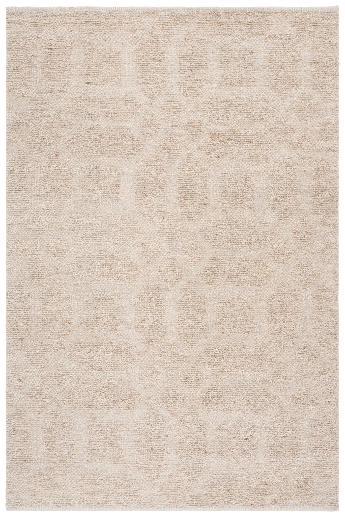 Tibetan Carved Trellis Hand-Knotted Wool Rug