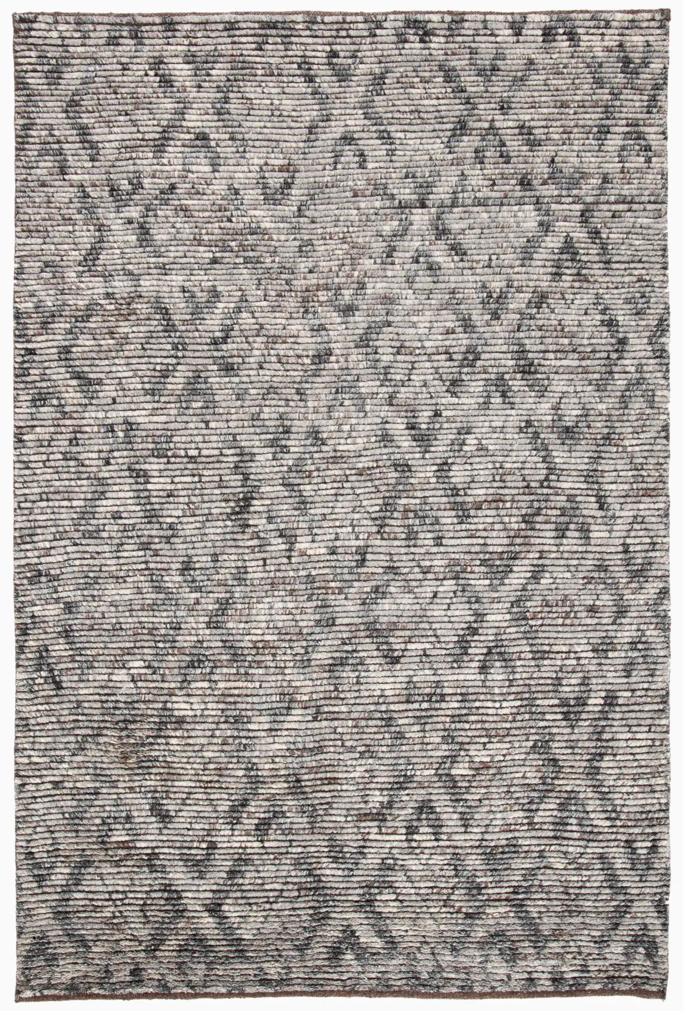 Tibetan Scandinavian Diamond Lattice Hand-Knotted Wool Rug