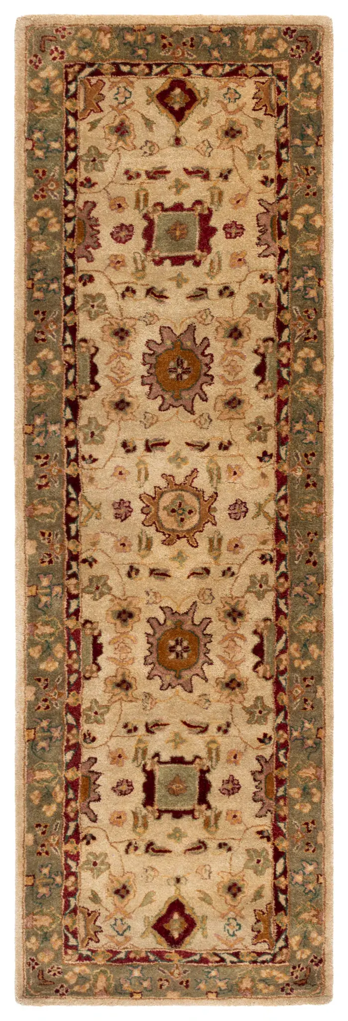 Taj Mahal Medallion Bordered Wool Rug