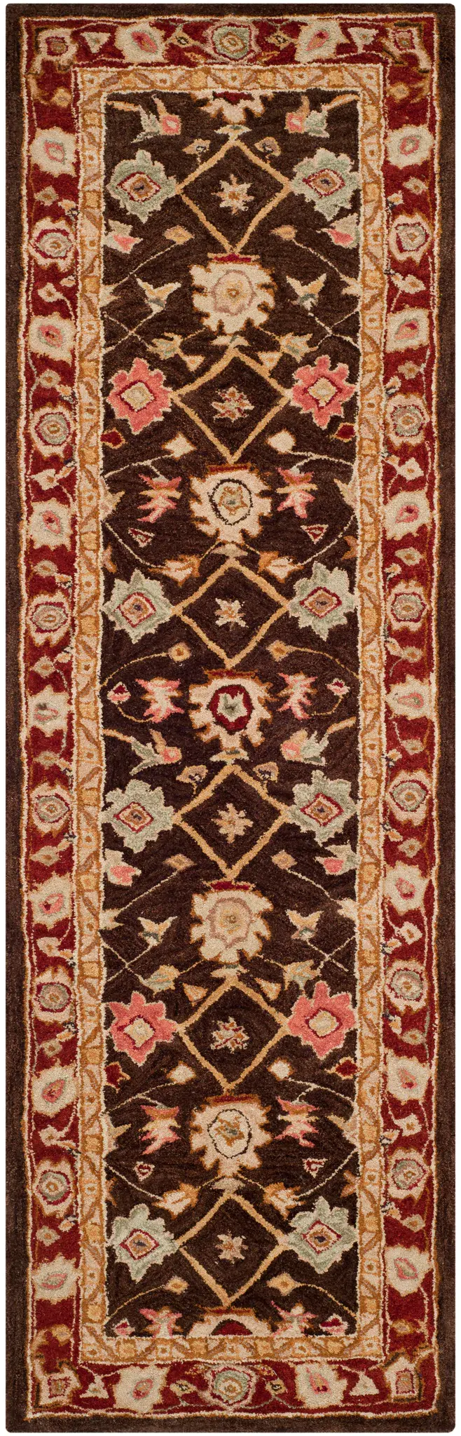 Taj Mahal Classic Floral Round Wool Rug