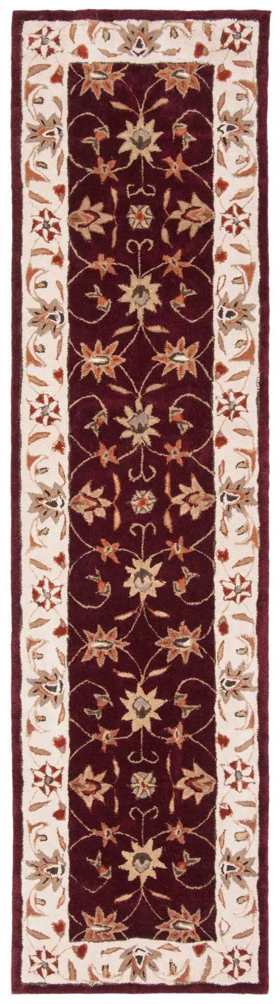 Total Performance Floral Border Hand-Hooked Rug