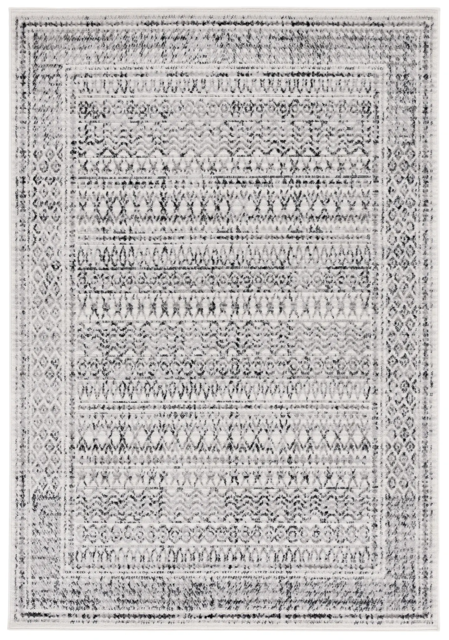 Temple Banded Geometric Rug