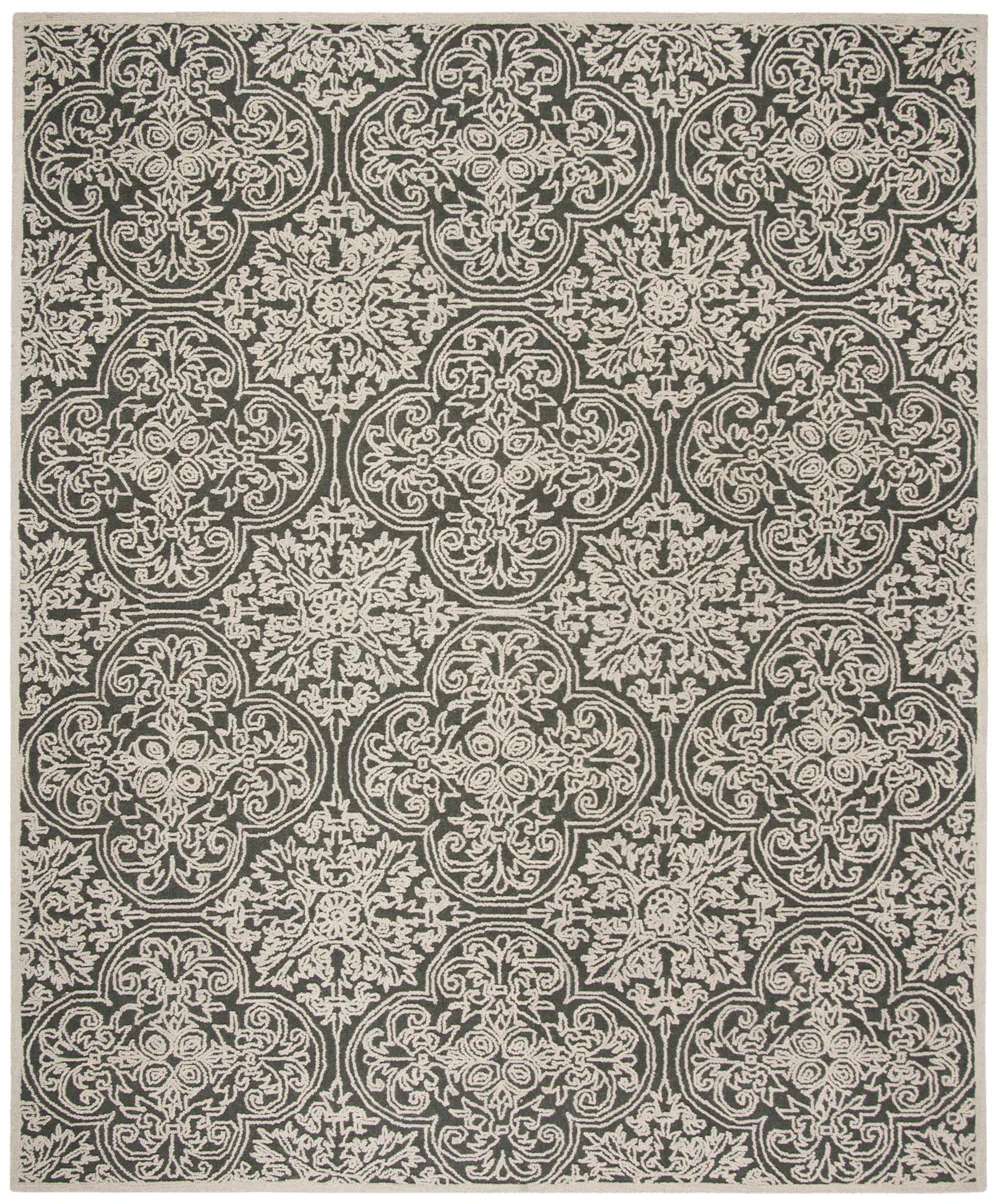 Trace Scrolling Medallion Hand-Tufted Wool Rug