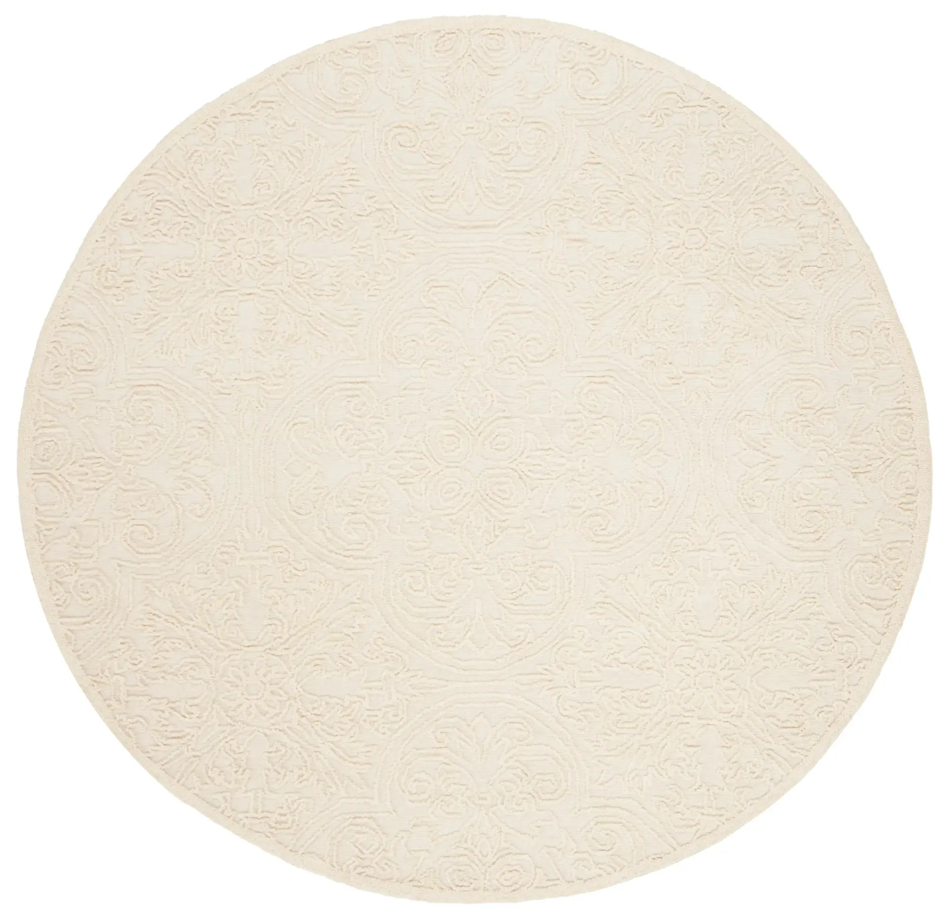 Trace Scrolling Medallion Hand-Tufted Wool Rug
