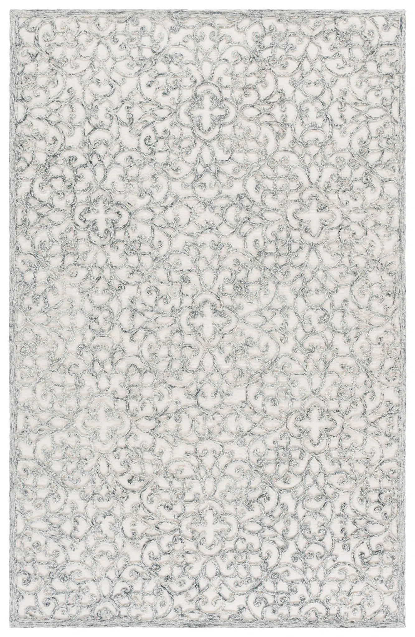 Trace Damask Scroll Hand-Tufted Wool Rug