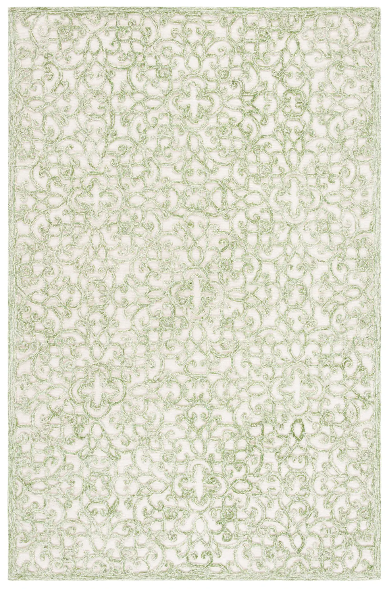 Trace Damask Scroll Hand-Tufted Wool Rug