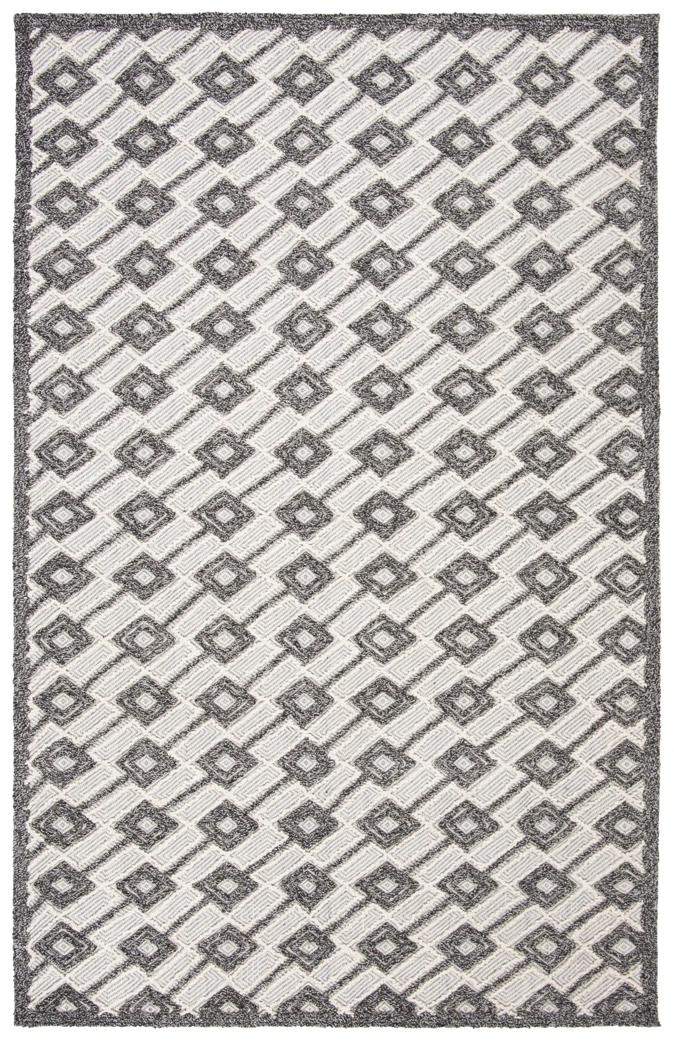 Trace Nested Diamond Hand-Tufted Wool Blend Rug
