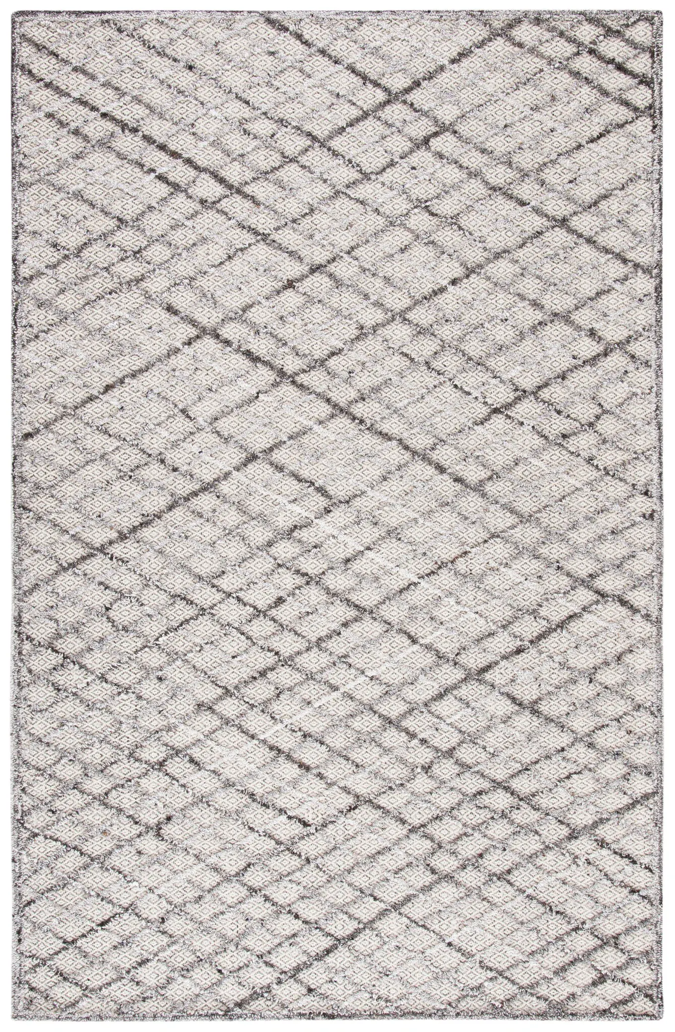 Trace Diamond Grid Hand-Tufted Wool Blend Rug