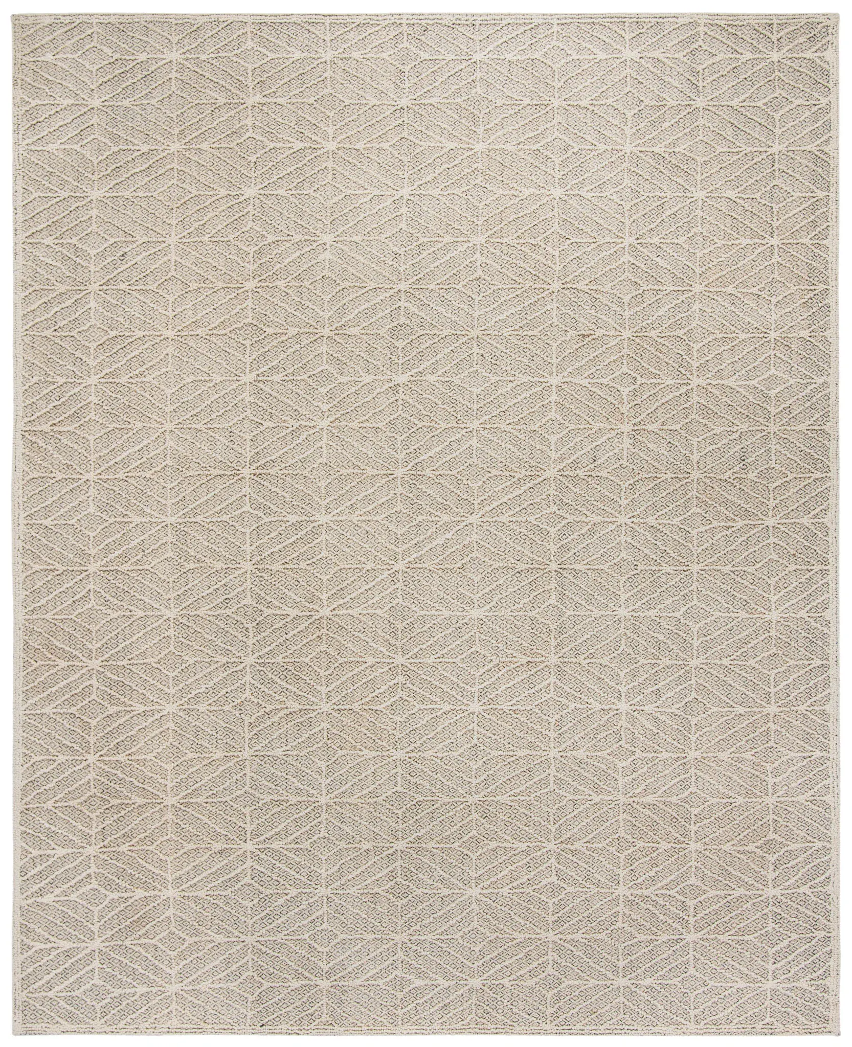 Trace Curved Lattice Hand-Tufted Wool Rug