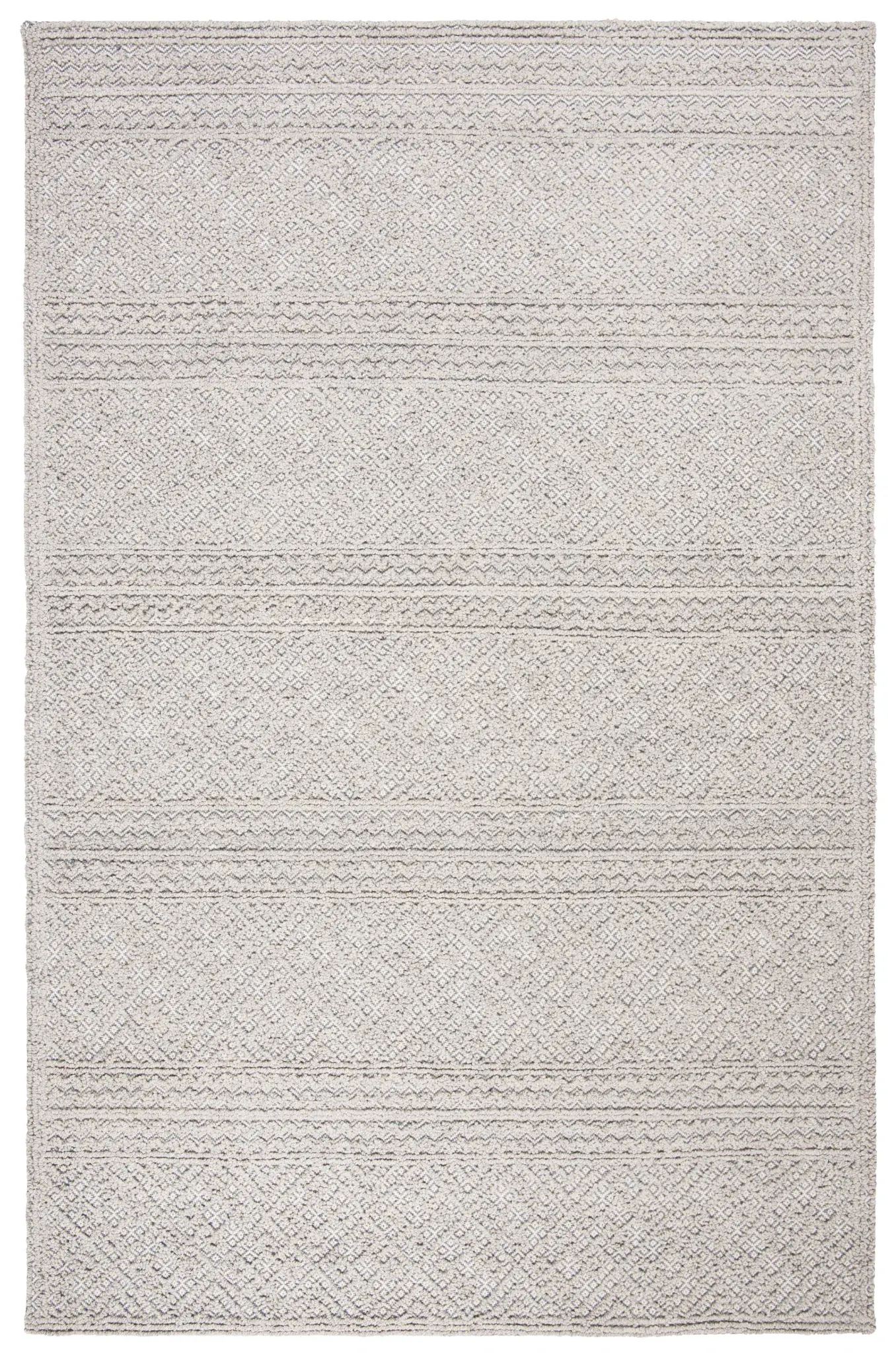 Trace Chevron And Diamond Hand-Tufted Wool Blend Rug