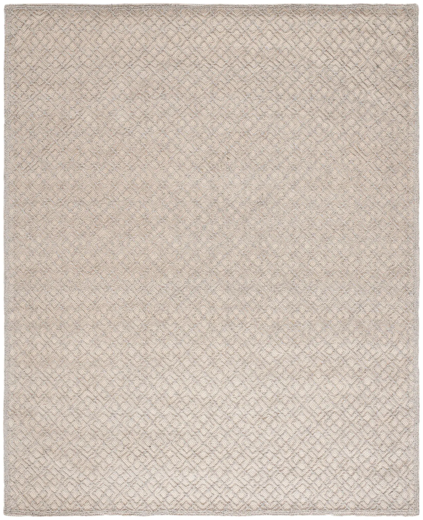 Trace Small Diamond Grid Hand-Tufted Wool Blend Rug