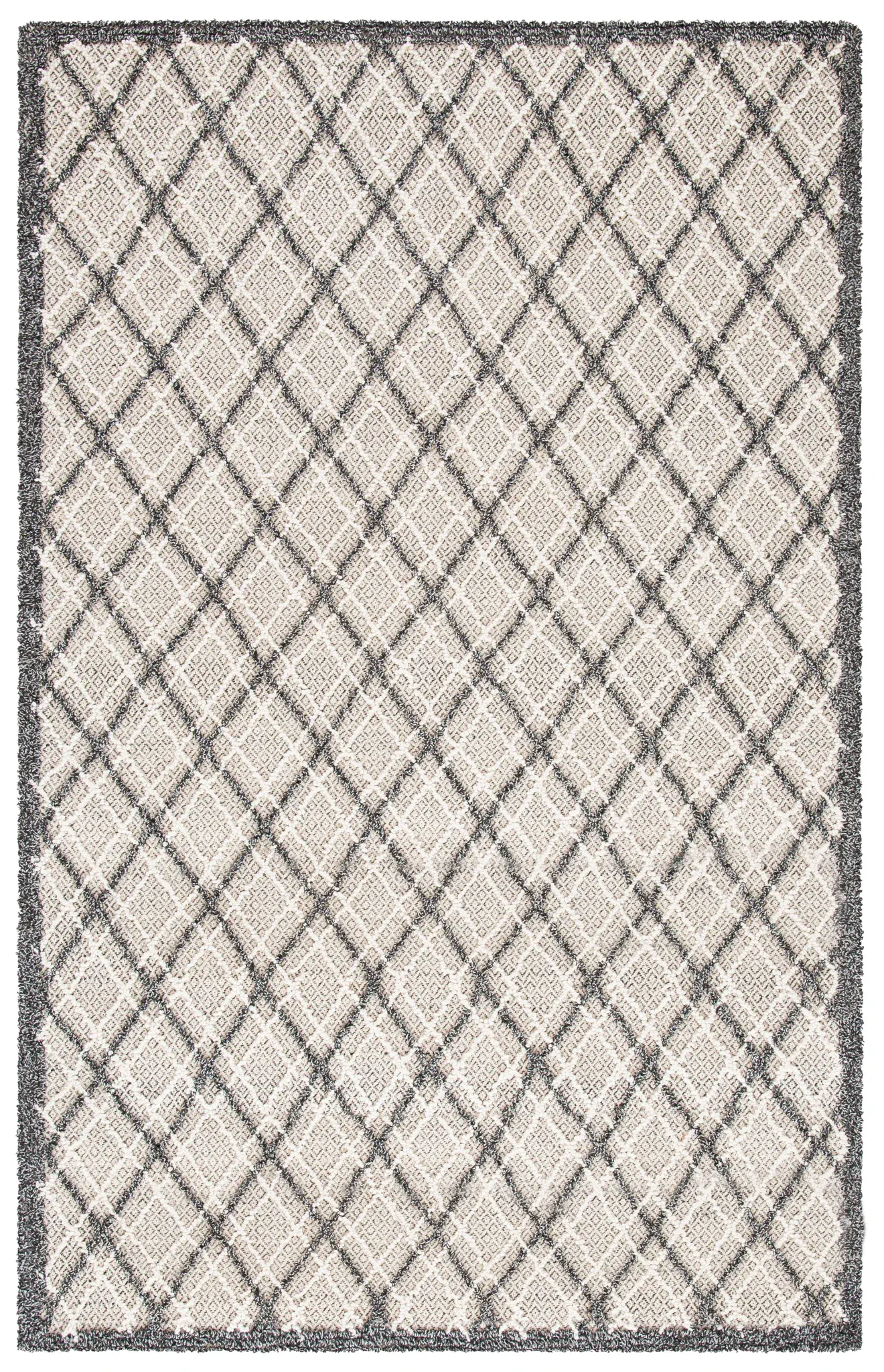 Trace Diamond Medallion Trellis Hand-Tufted Wool Rug
