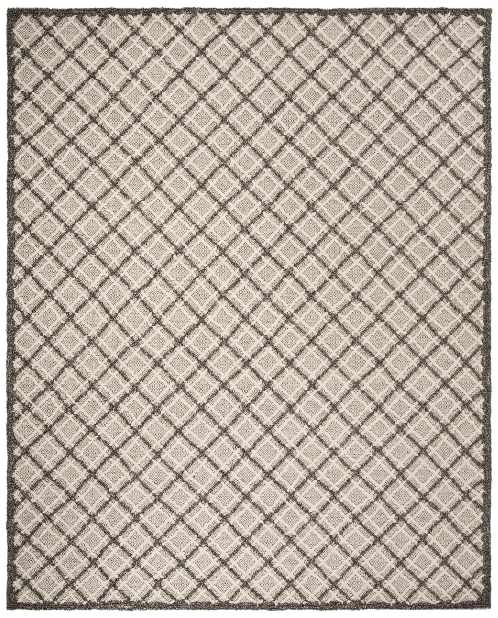 Trace Diamond Medallion Trellis Hand-Tufted Wool Rug