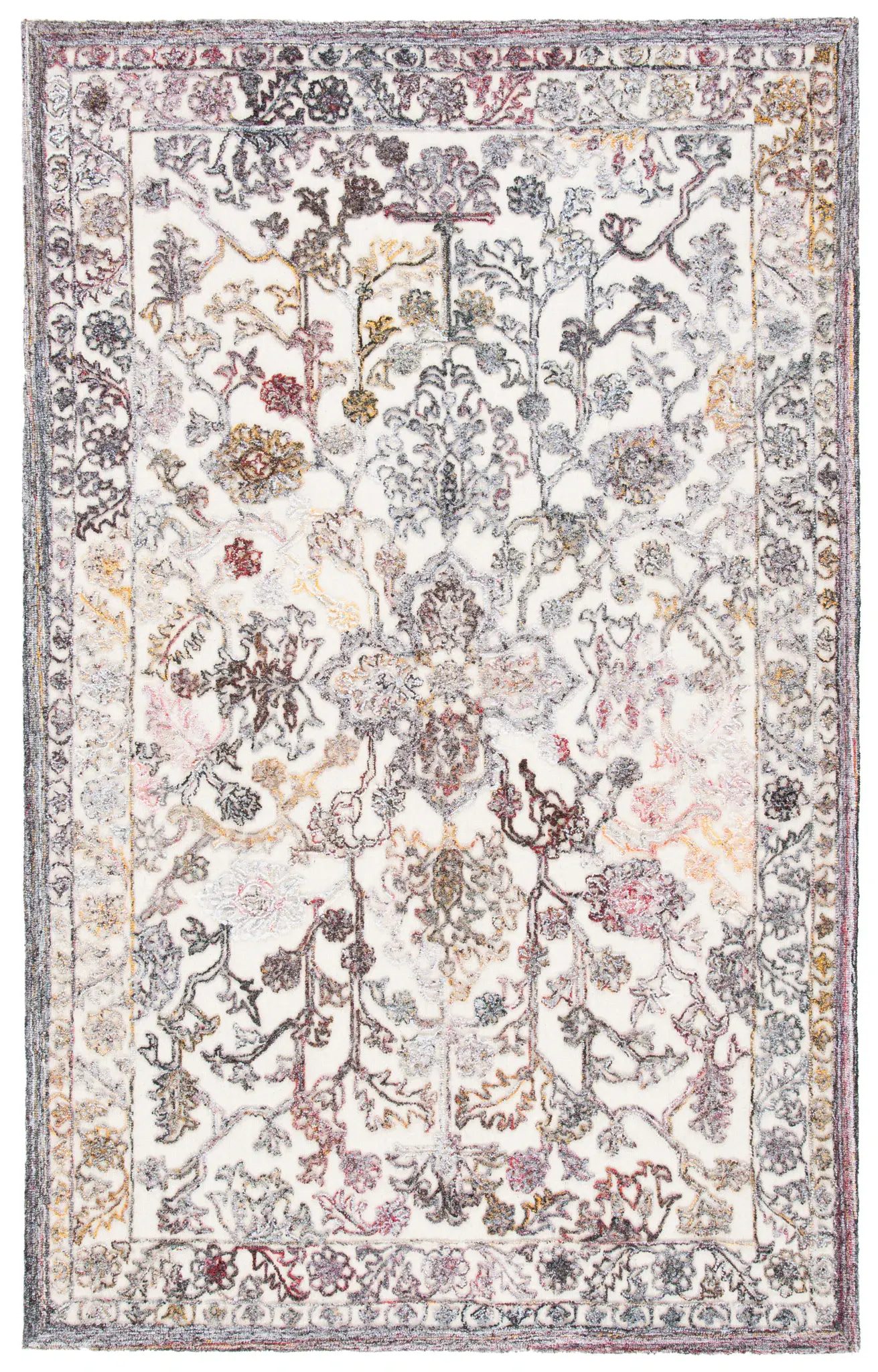 Trace Botanical Medallion Hand-Tufted Rug