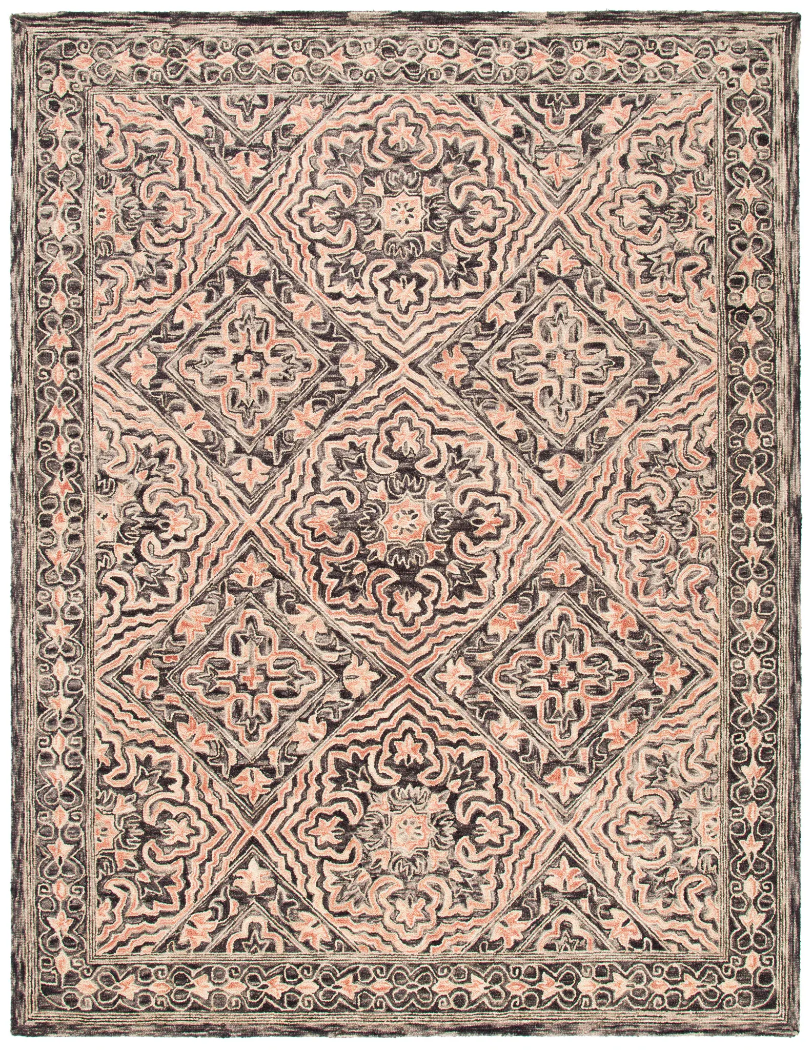 Trace Diamond Medallion Hand-Tufted Wool Rug