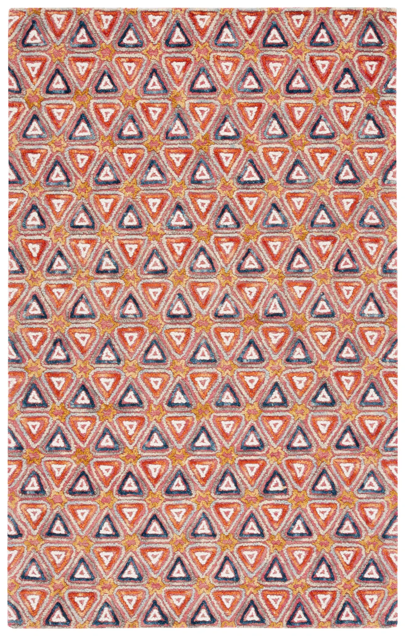 Trace Triangle Grid Hand-Tufted Wool Rug