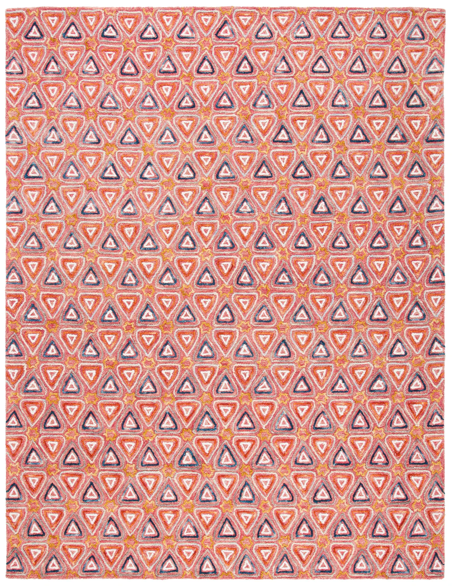Trace Triangle Grid Hand-Tufted Wool Rug