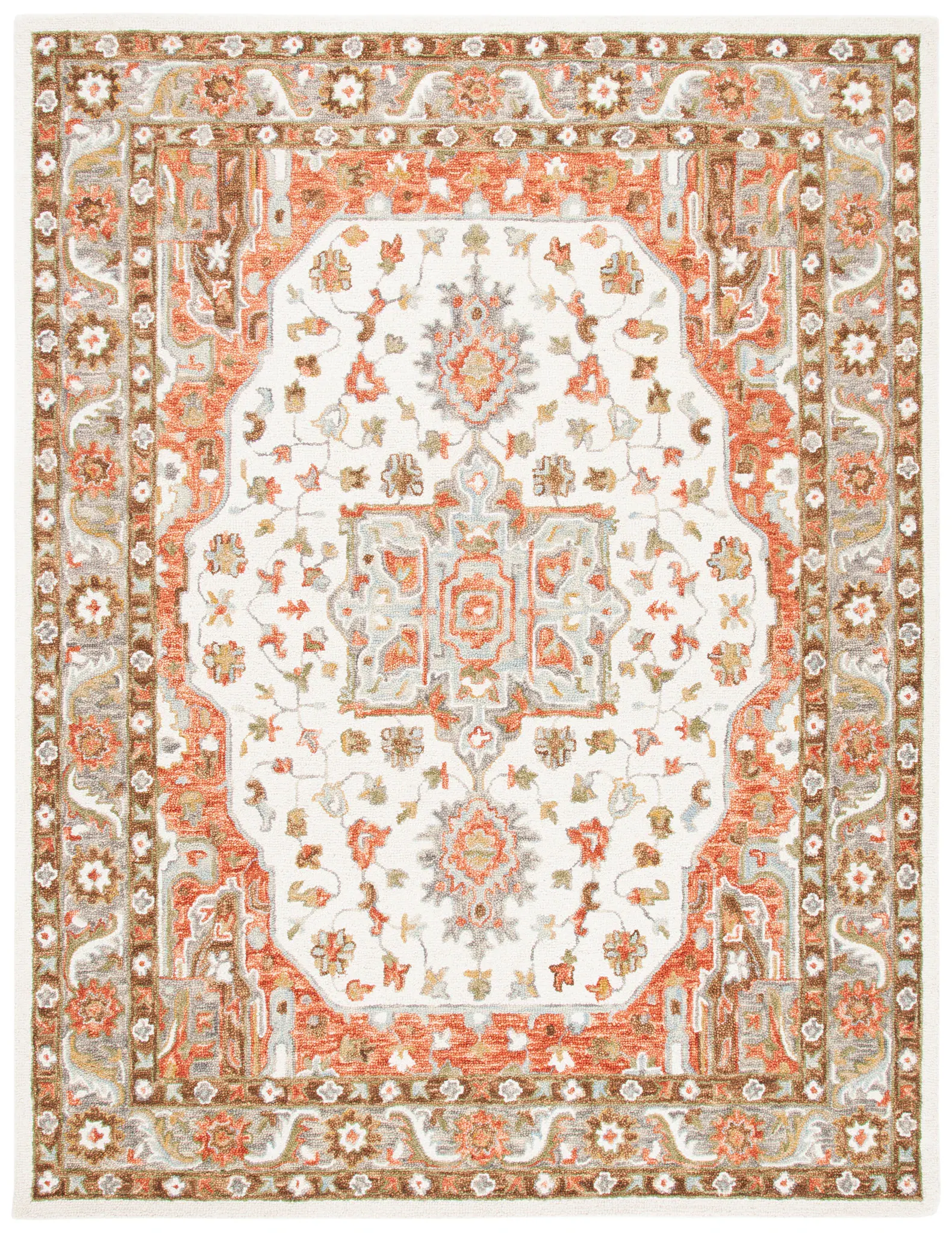 Trace Floral Medallion Hand-Tufted Wool Rug