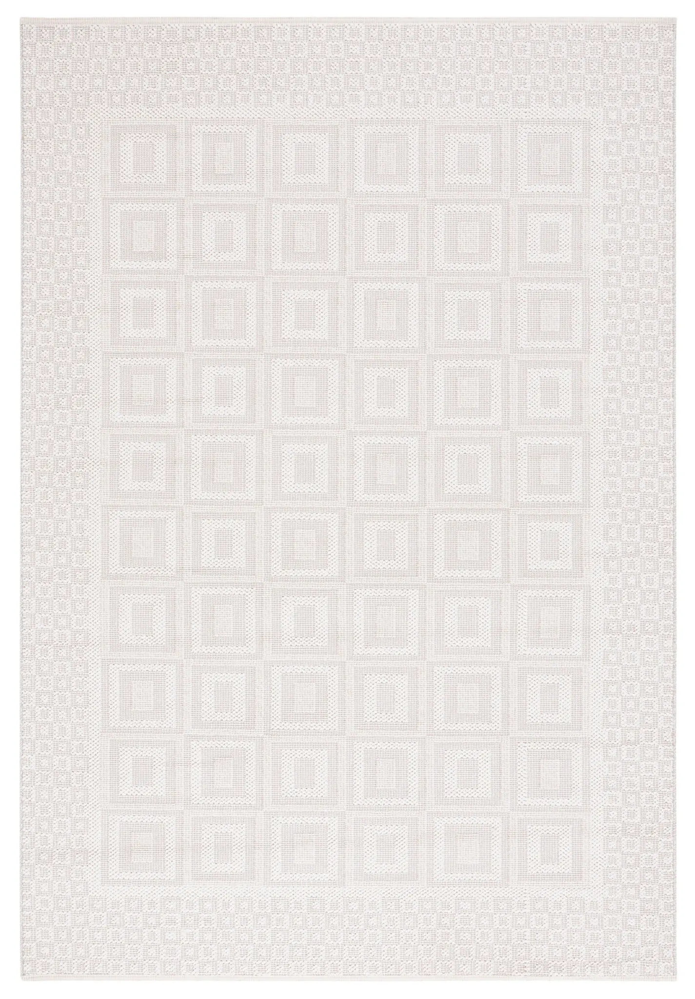 Trends Bordered Grid Shag Rug